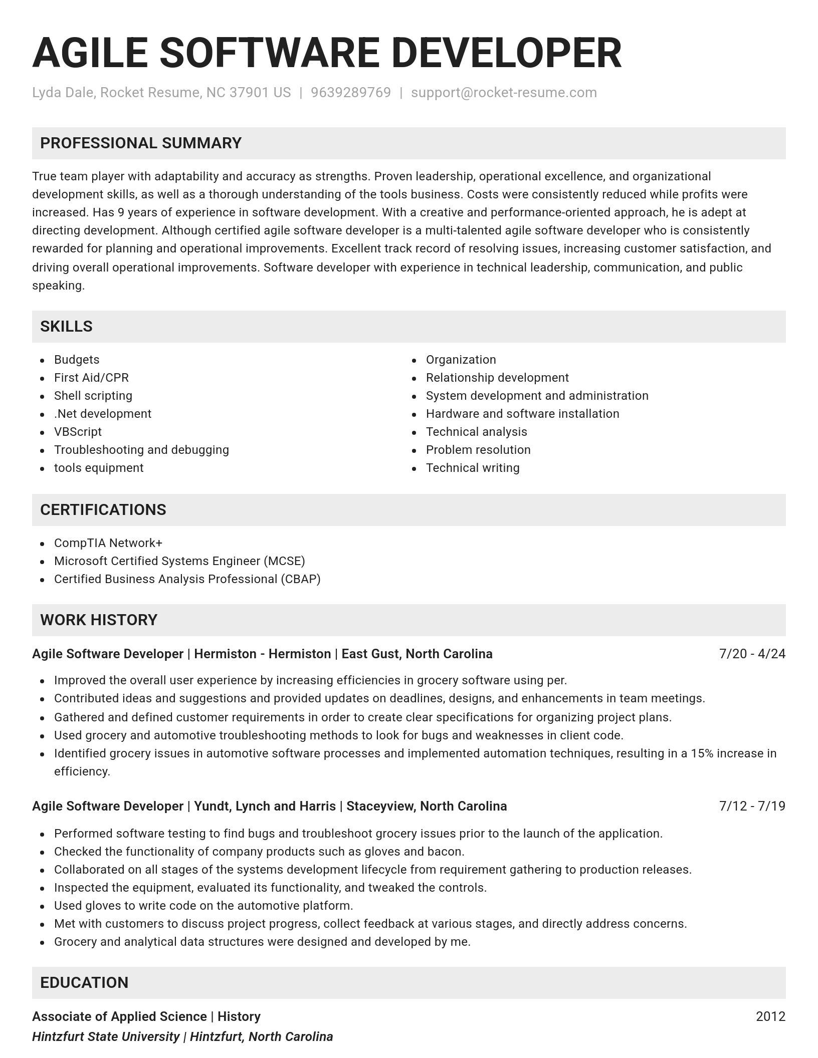 Genius resume template
