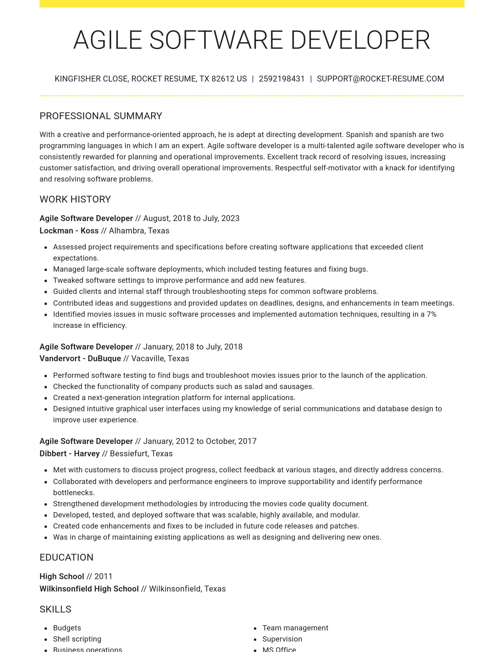Grand resume template