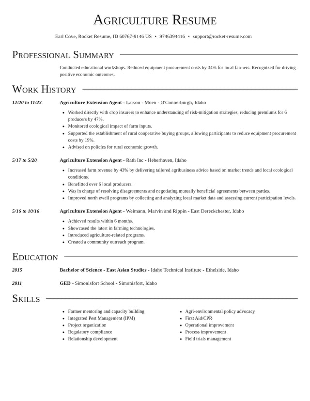 Director resume template