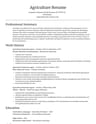 Agriculture Extension Agent resume template