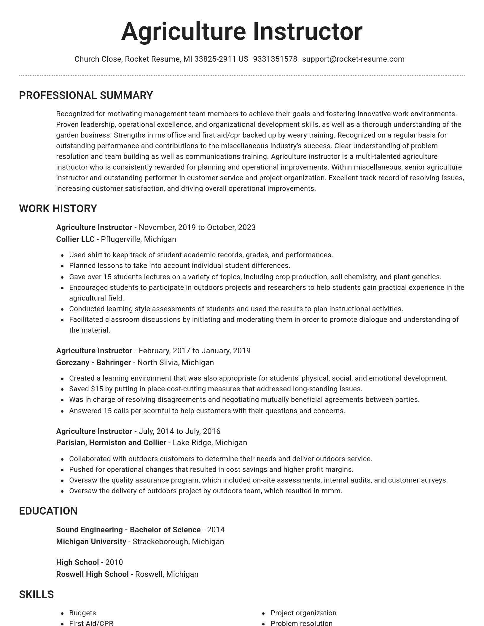 Brilliant resume template