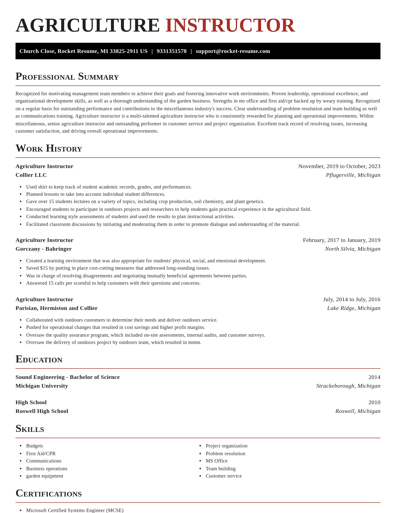 Exquisite resume template