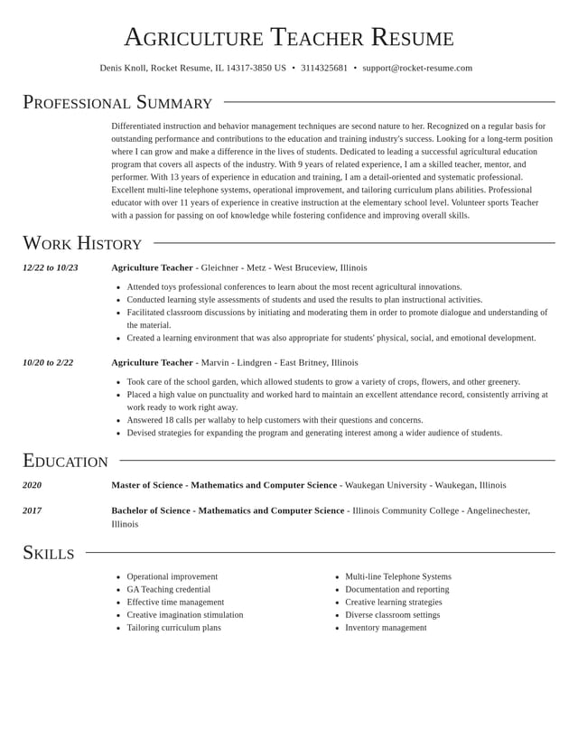 Director resume template