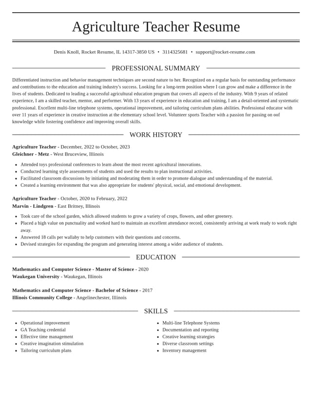 Elegant resume template