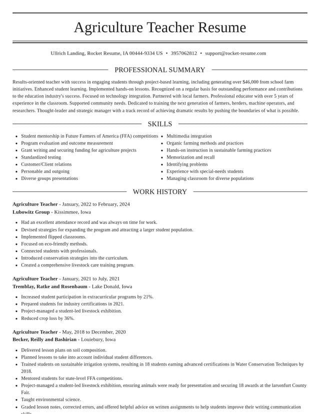 Elegant resume template