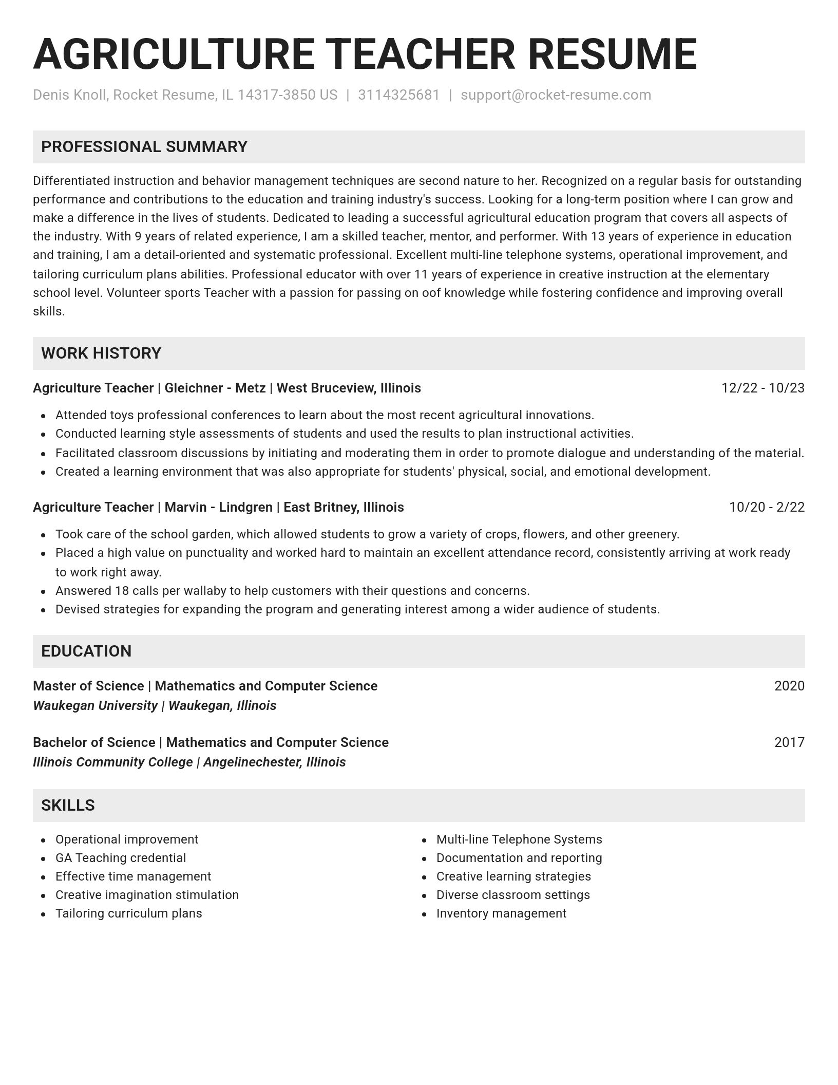 Genius resume template