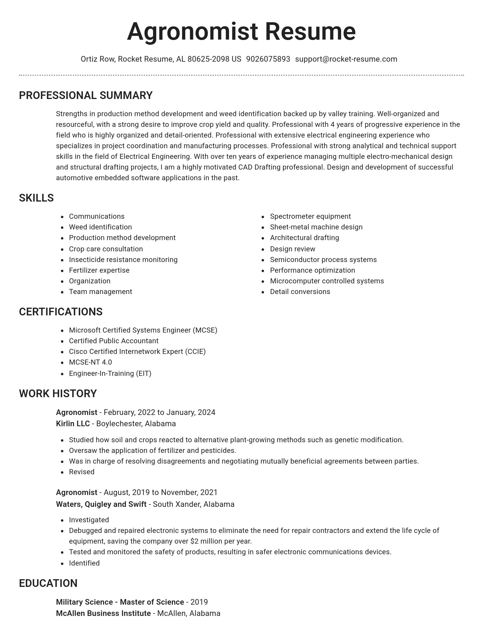 Brilliant resume template