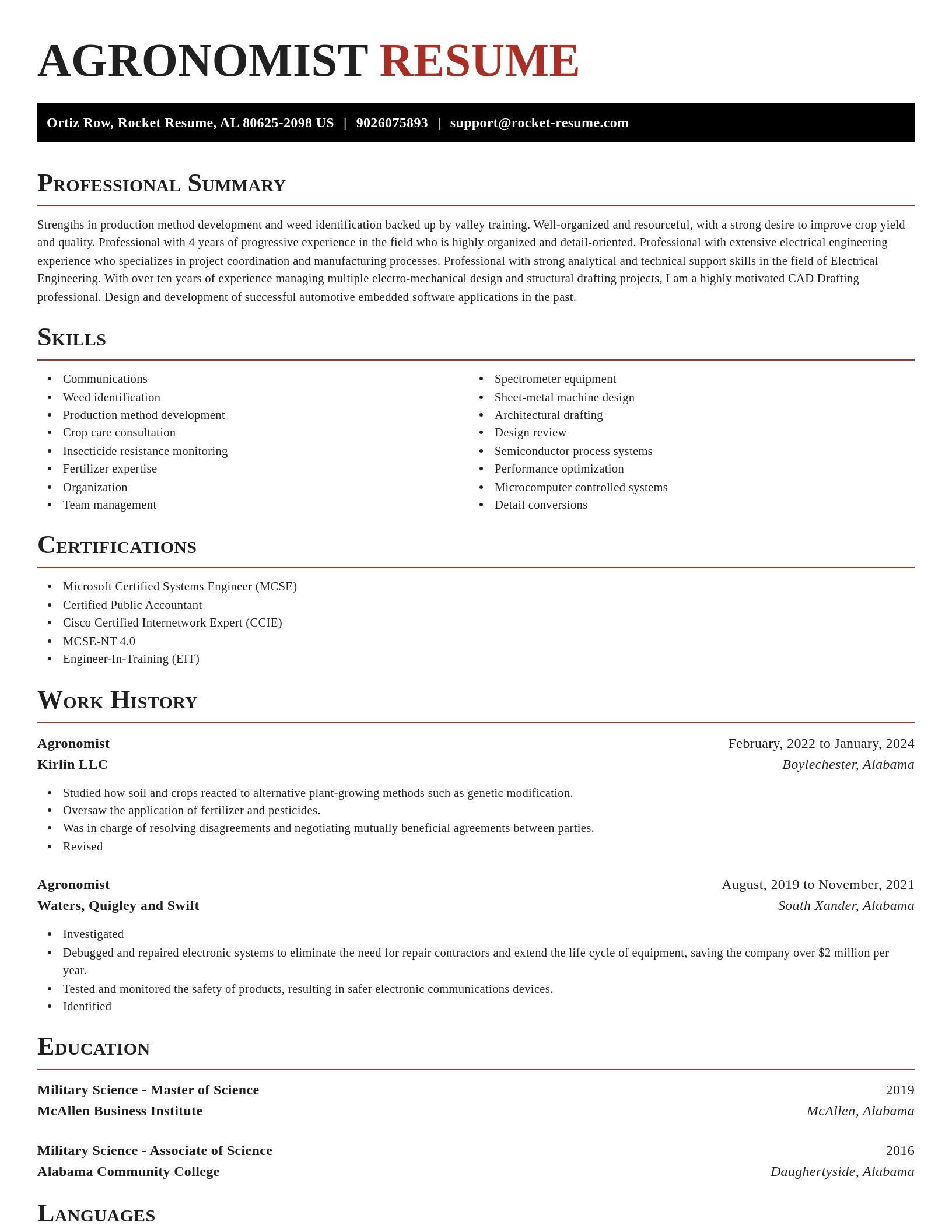 Exquisite resume template