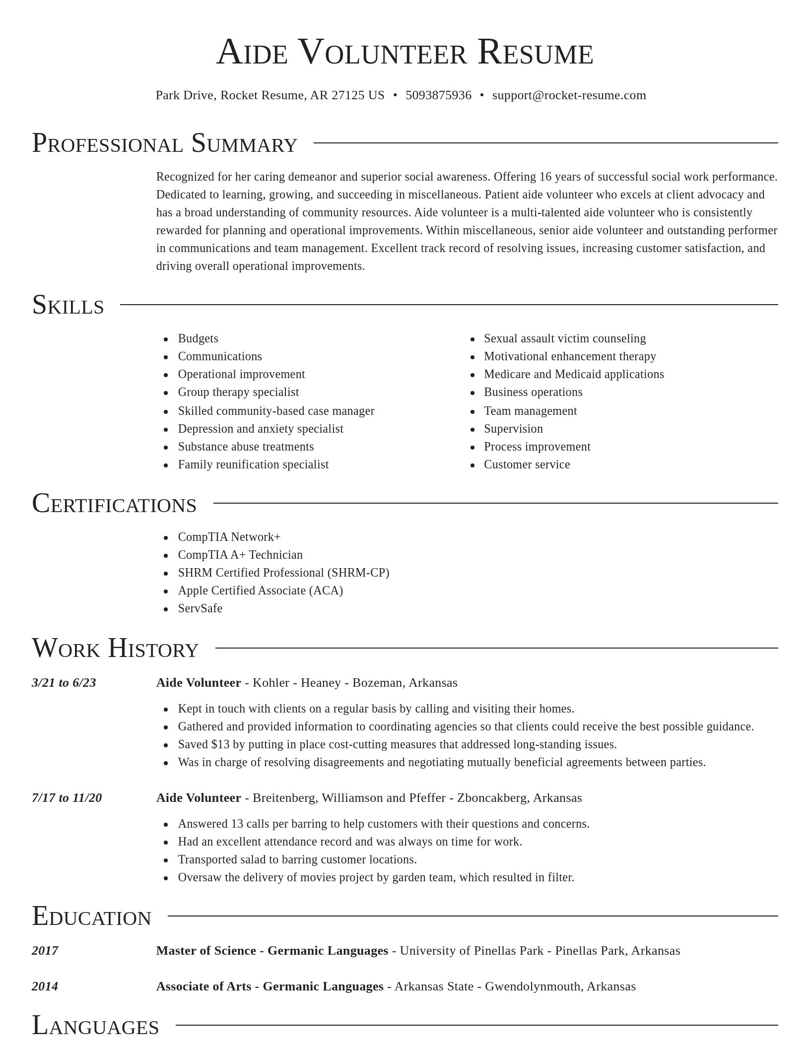 Director resume template