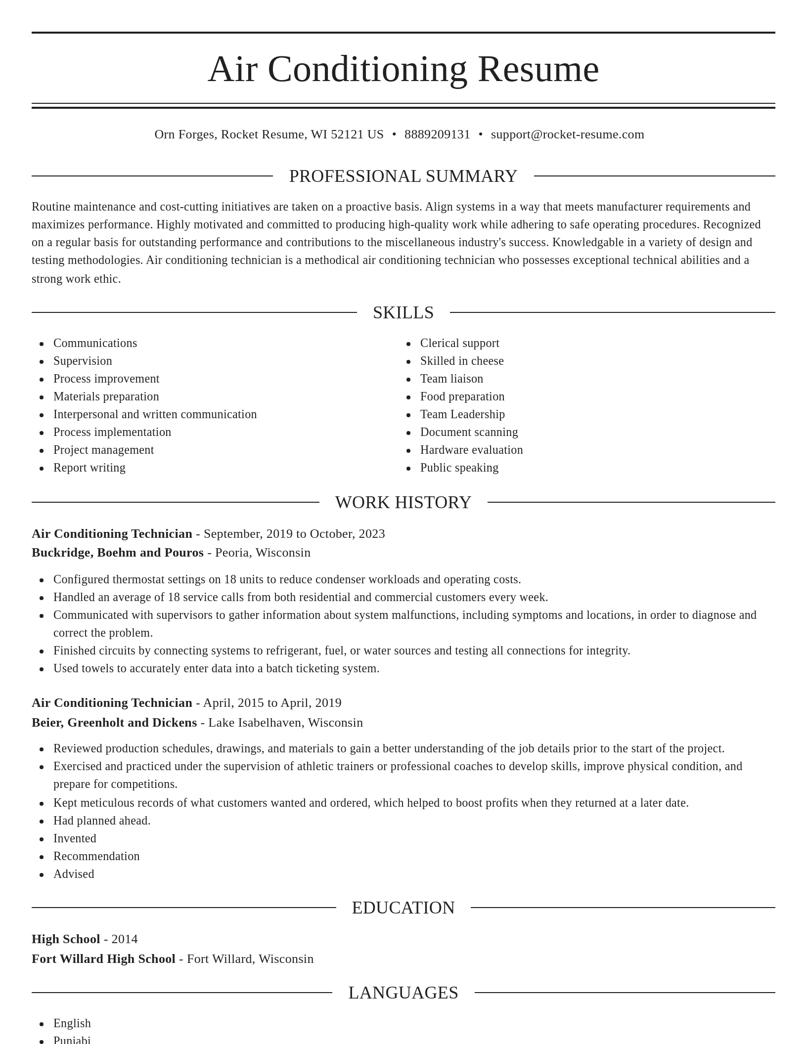 Elegant resume template
