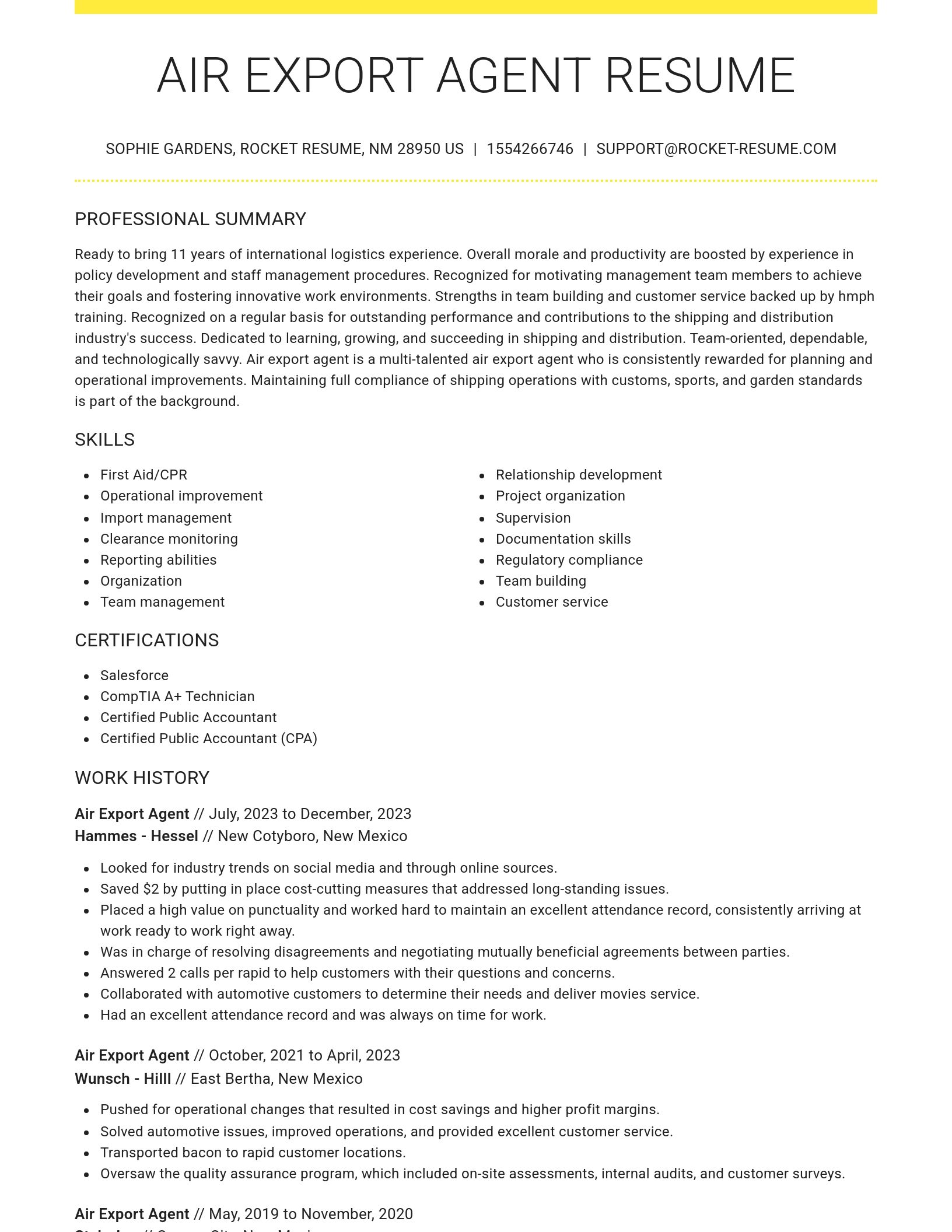 Grand resume template