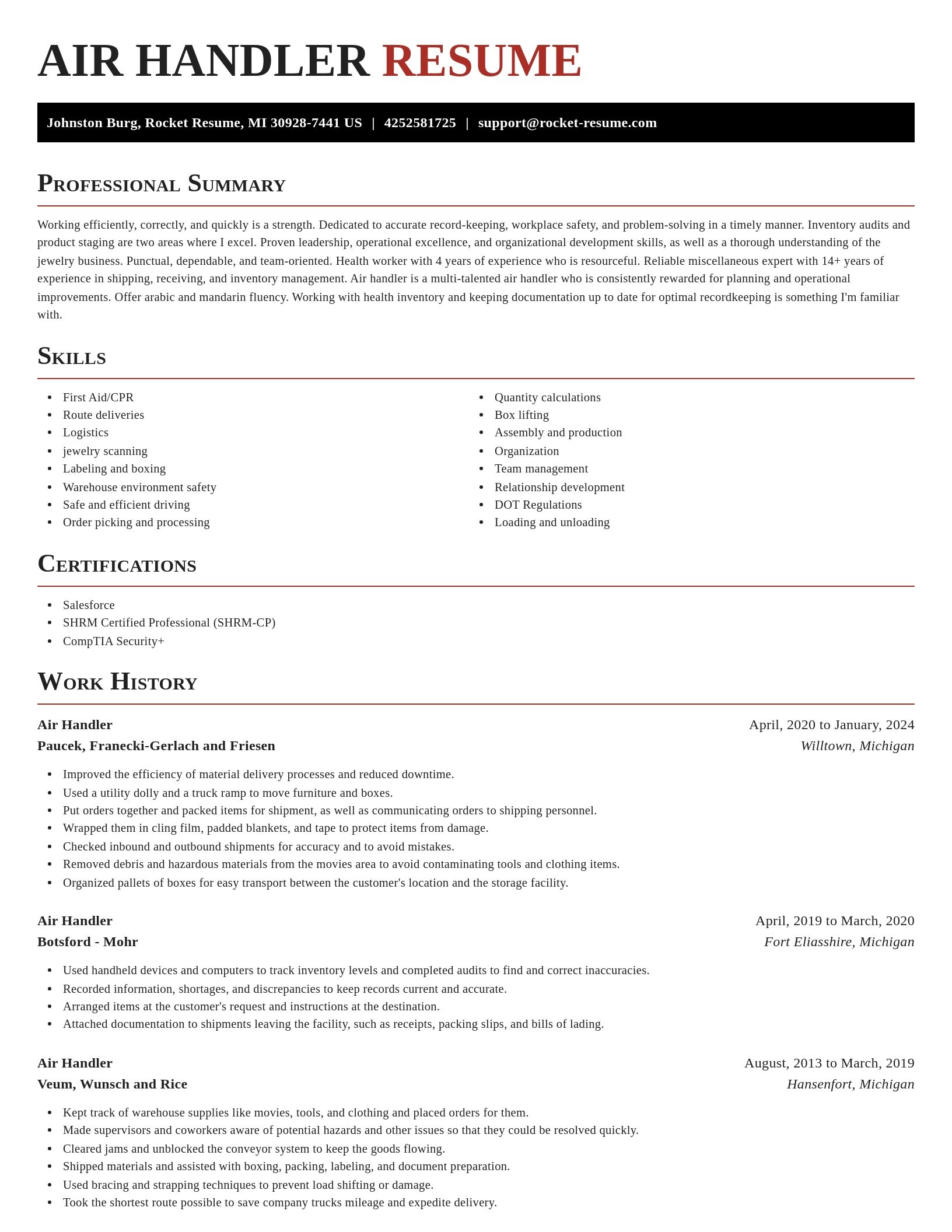 Exquisite resume template