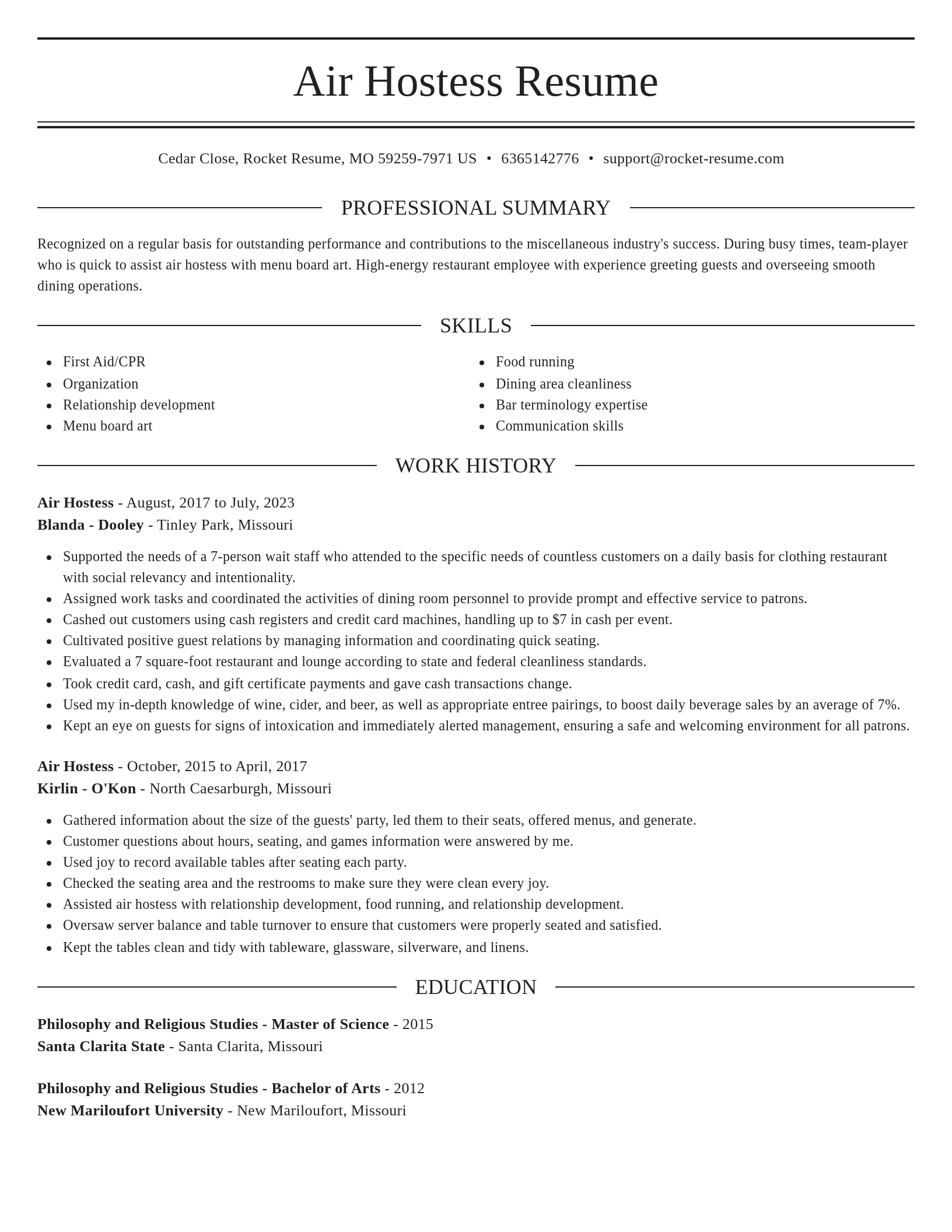 Elegant resume template