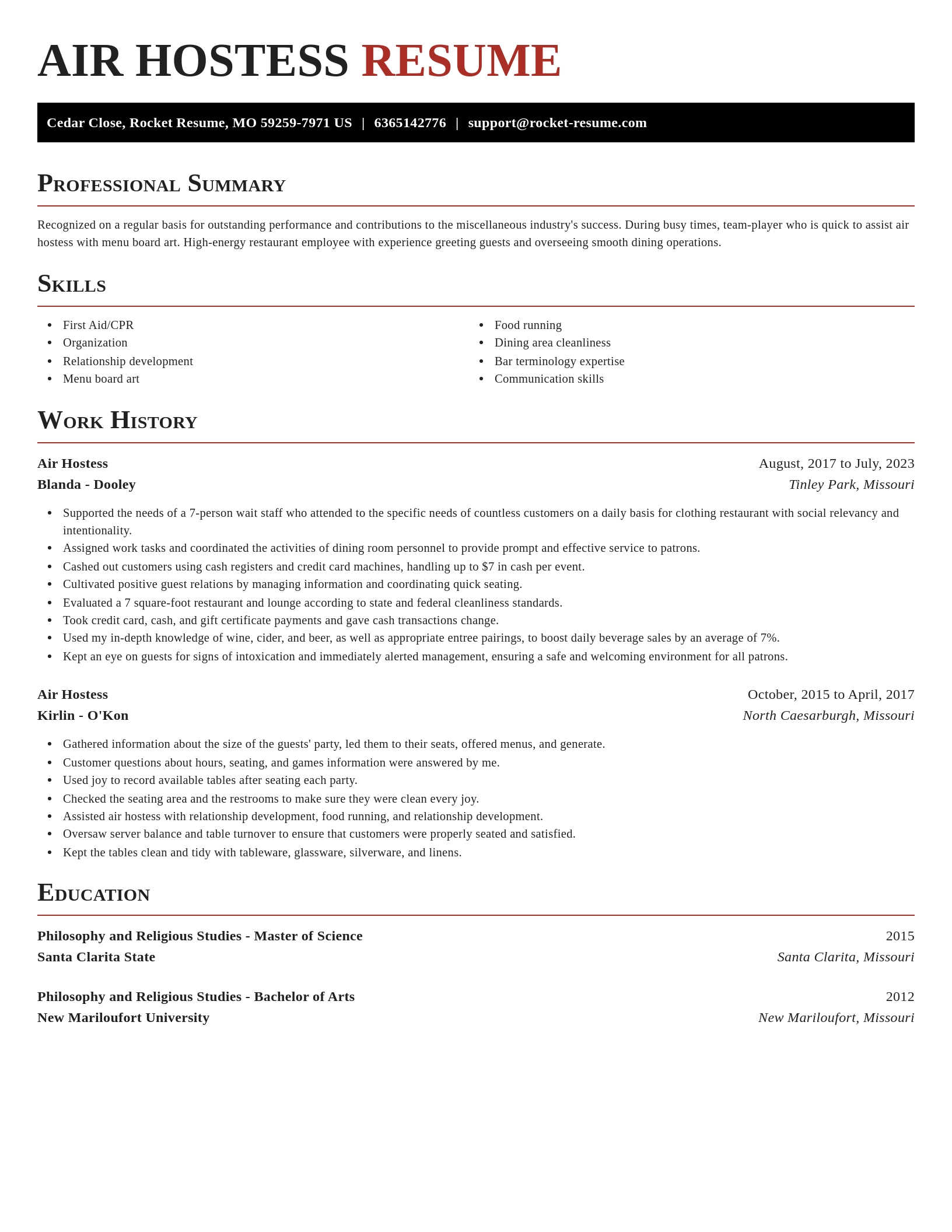 Exquisite resume template