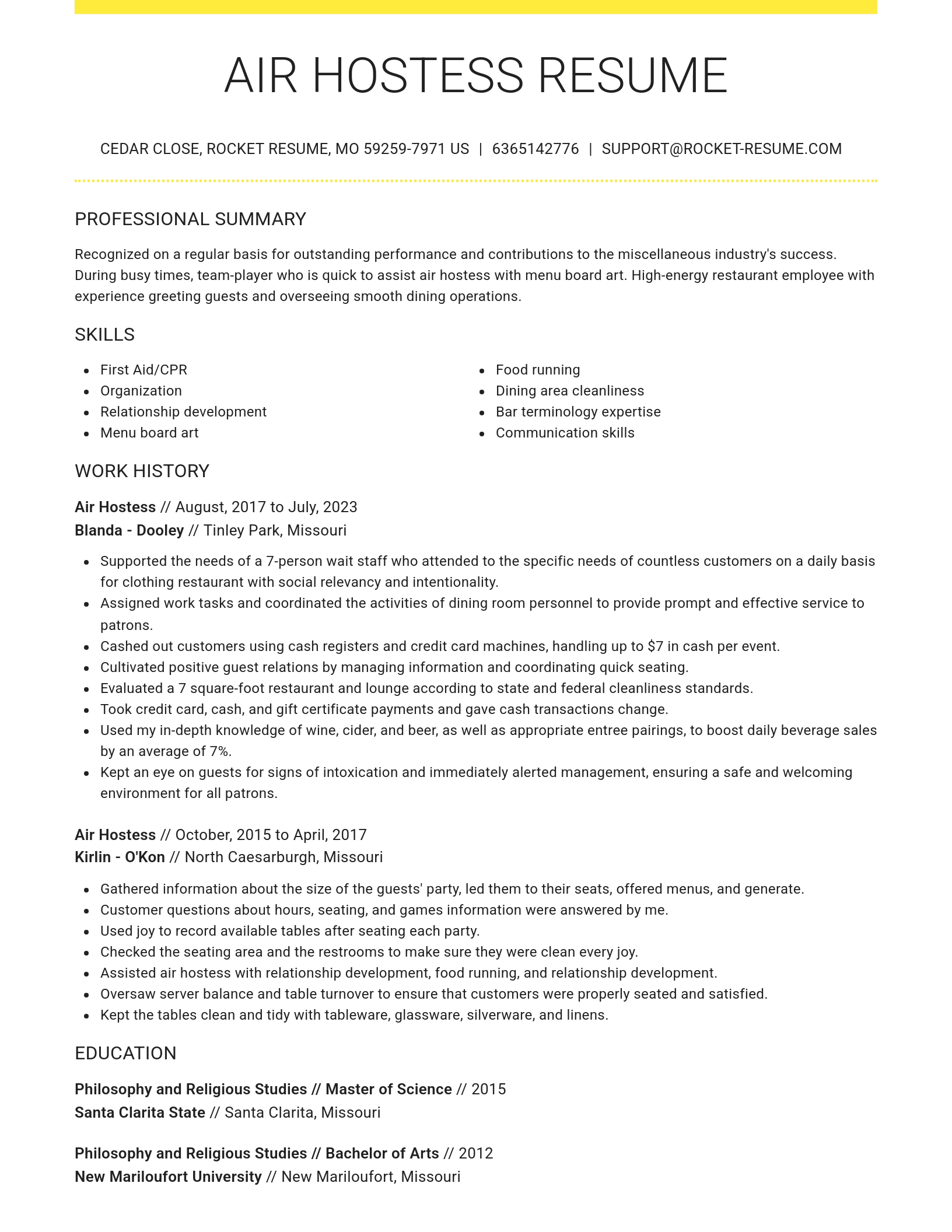 Grand resume template