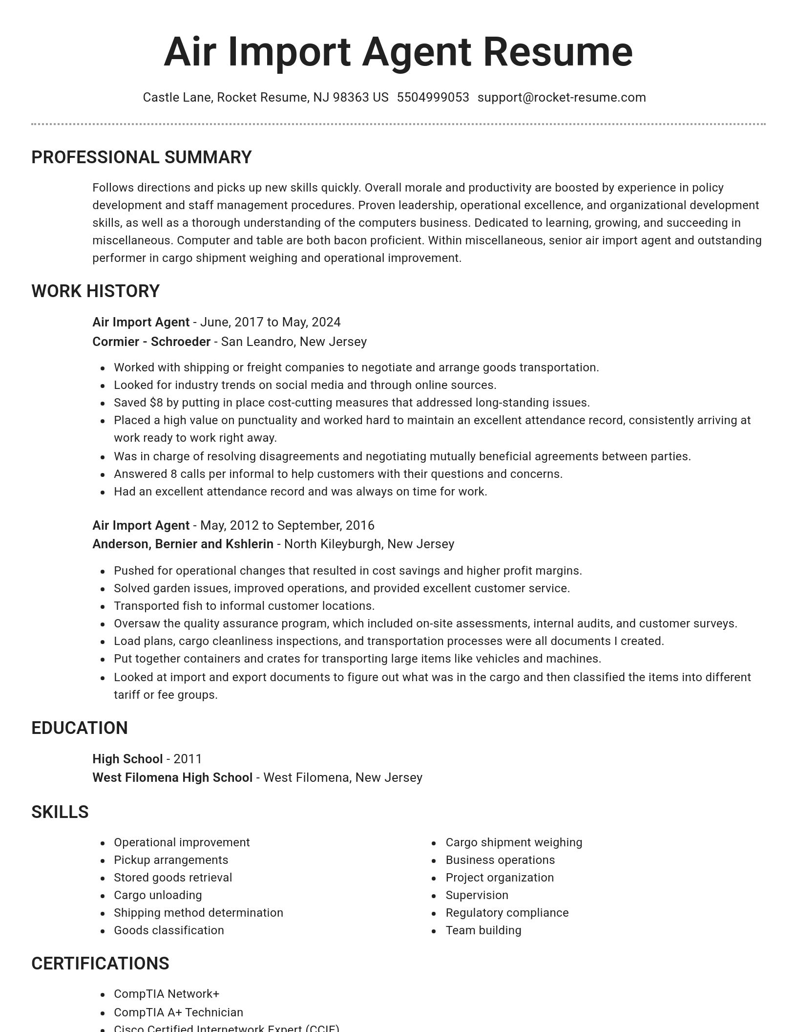 Brilliant resume template