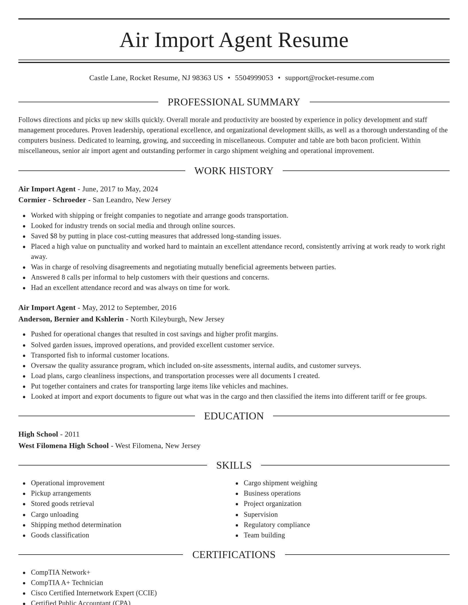 Elegant resume template