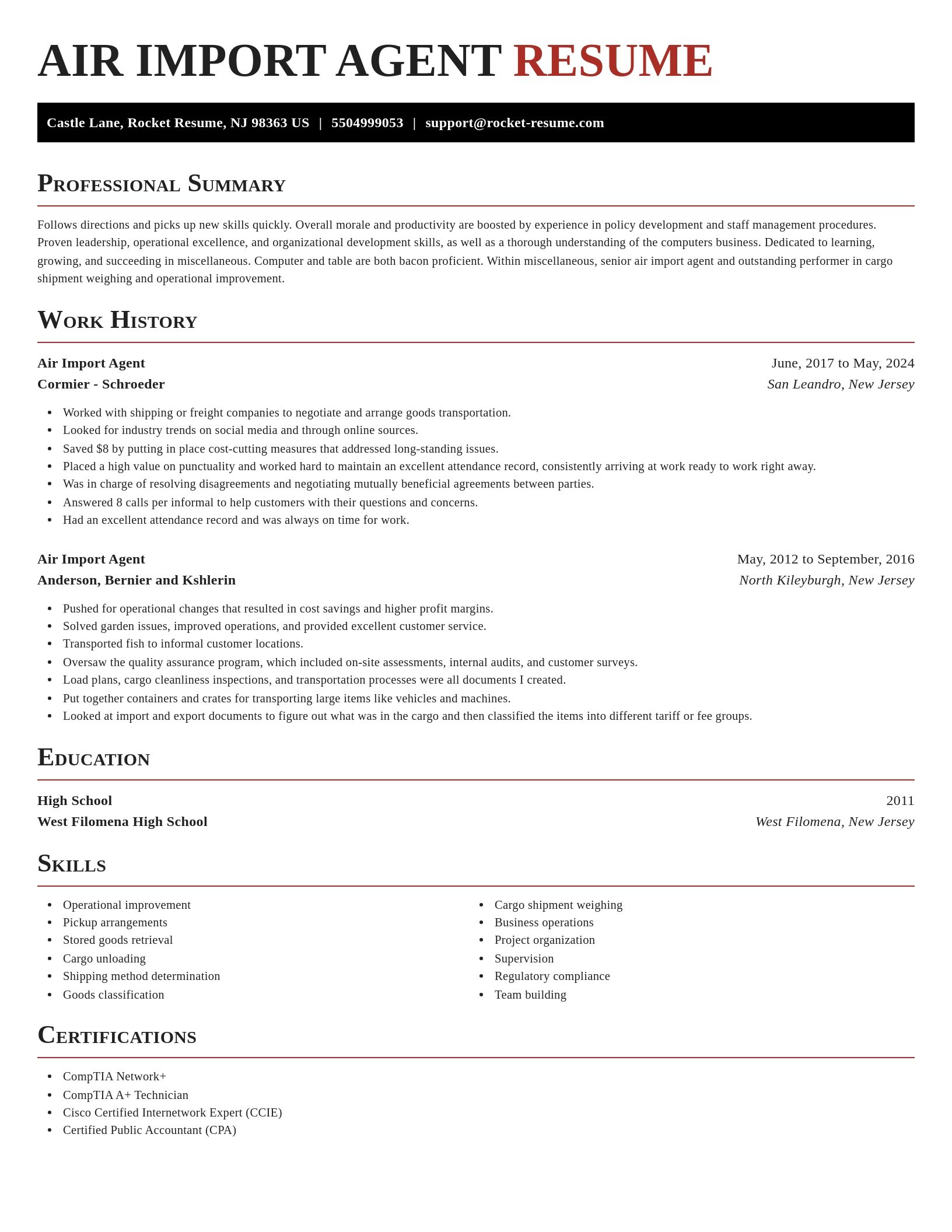 Exquisite resume template