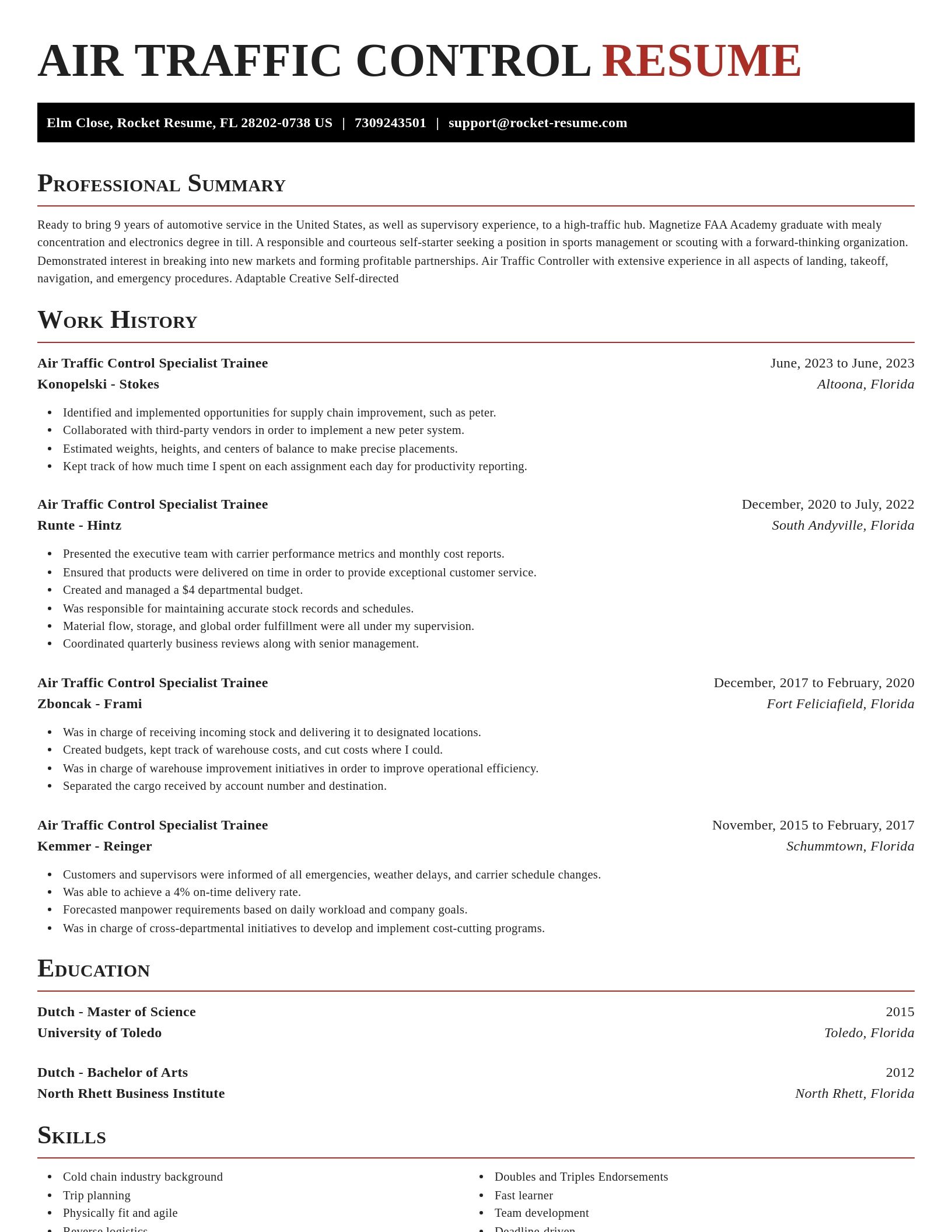 Exquisite resume template