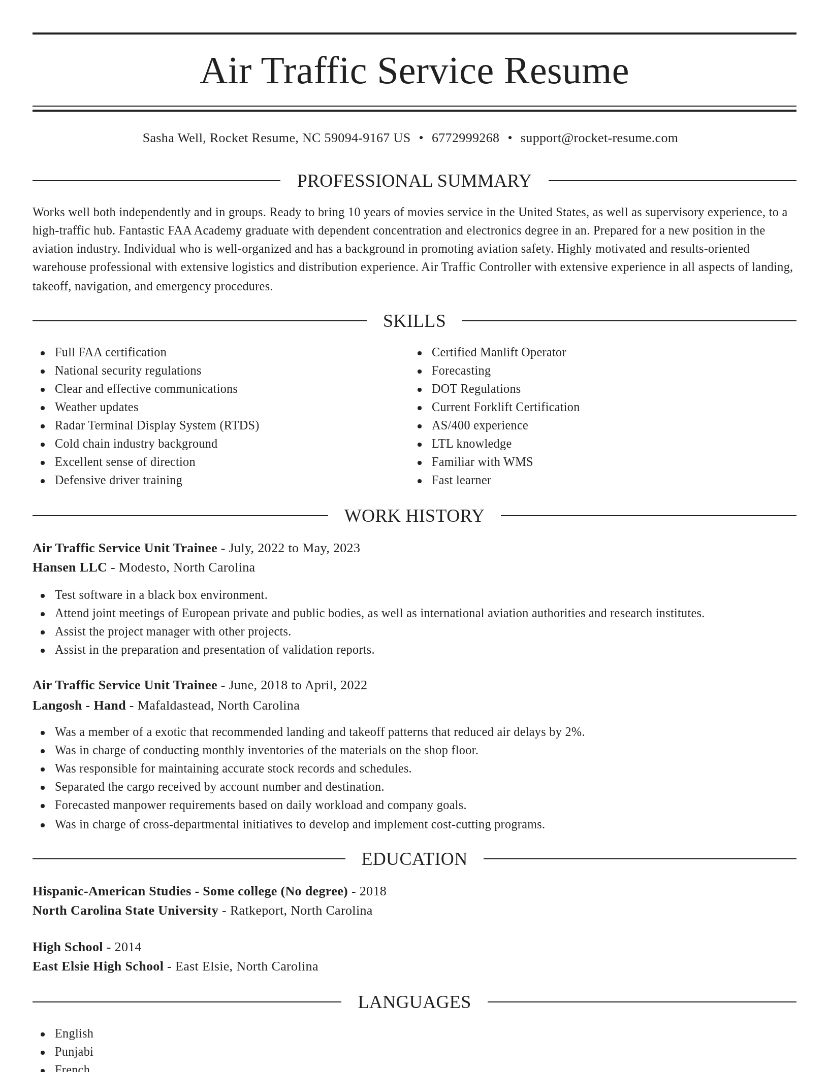 Elegant resume template