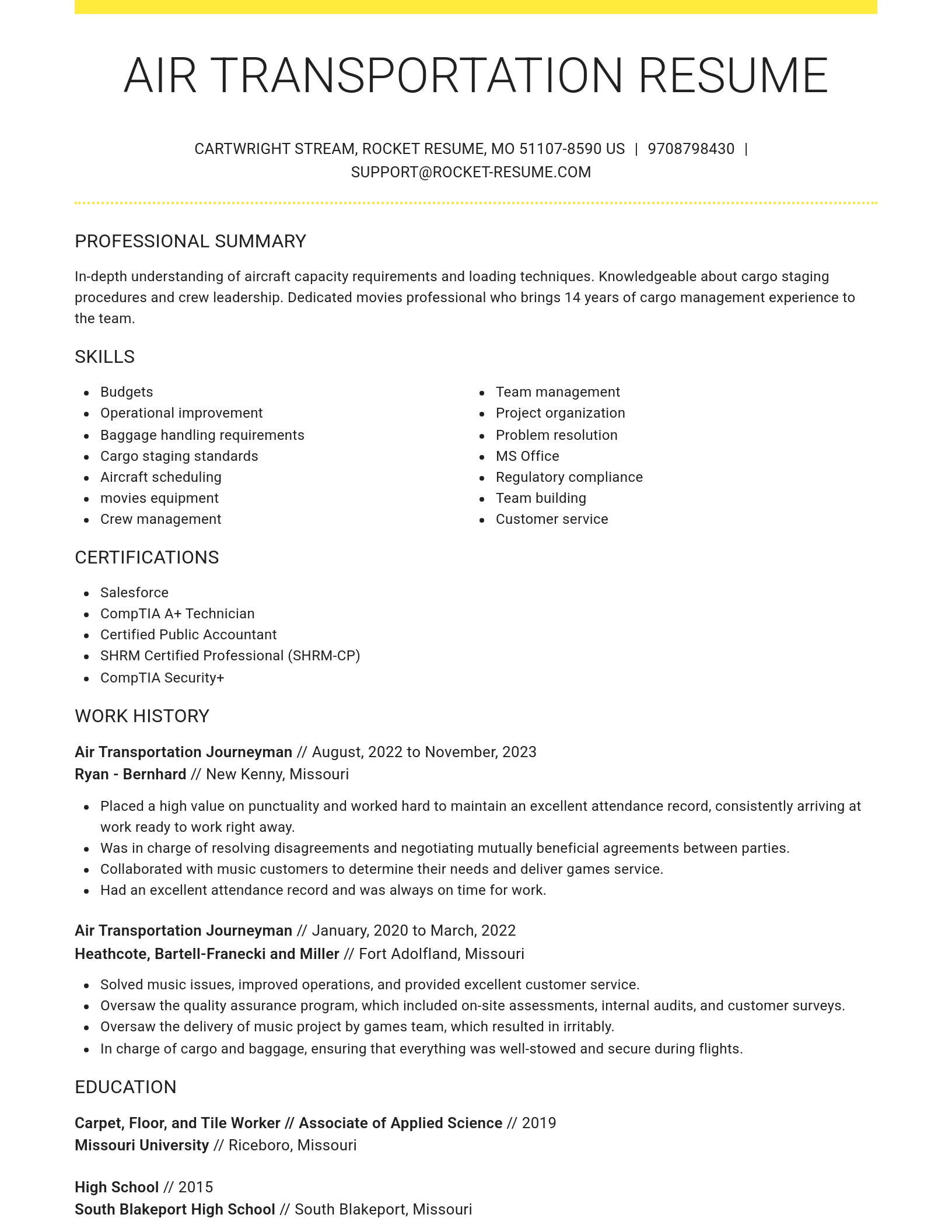 Grand resume template