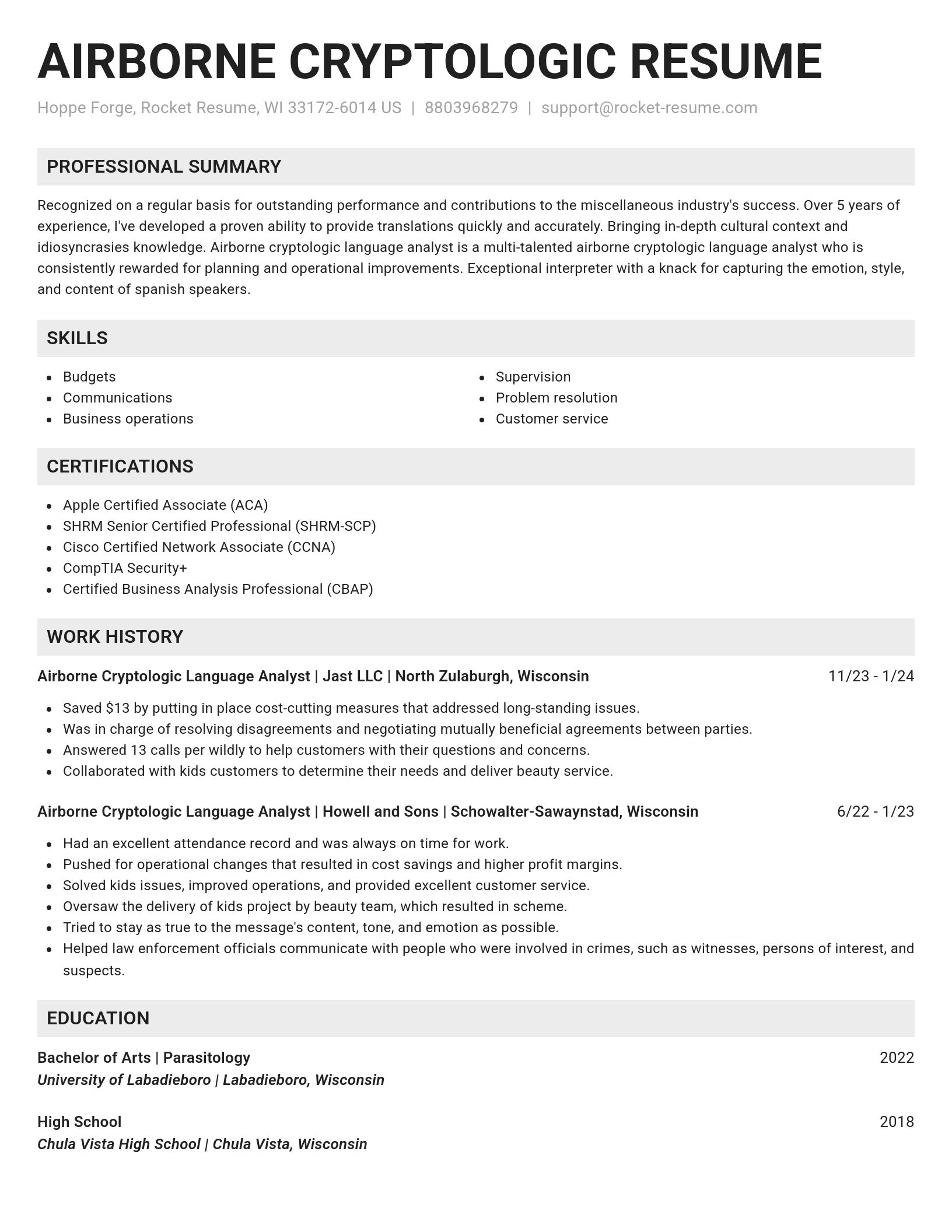 Genius resume template