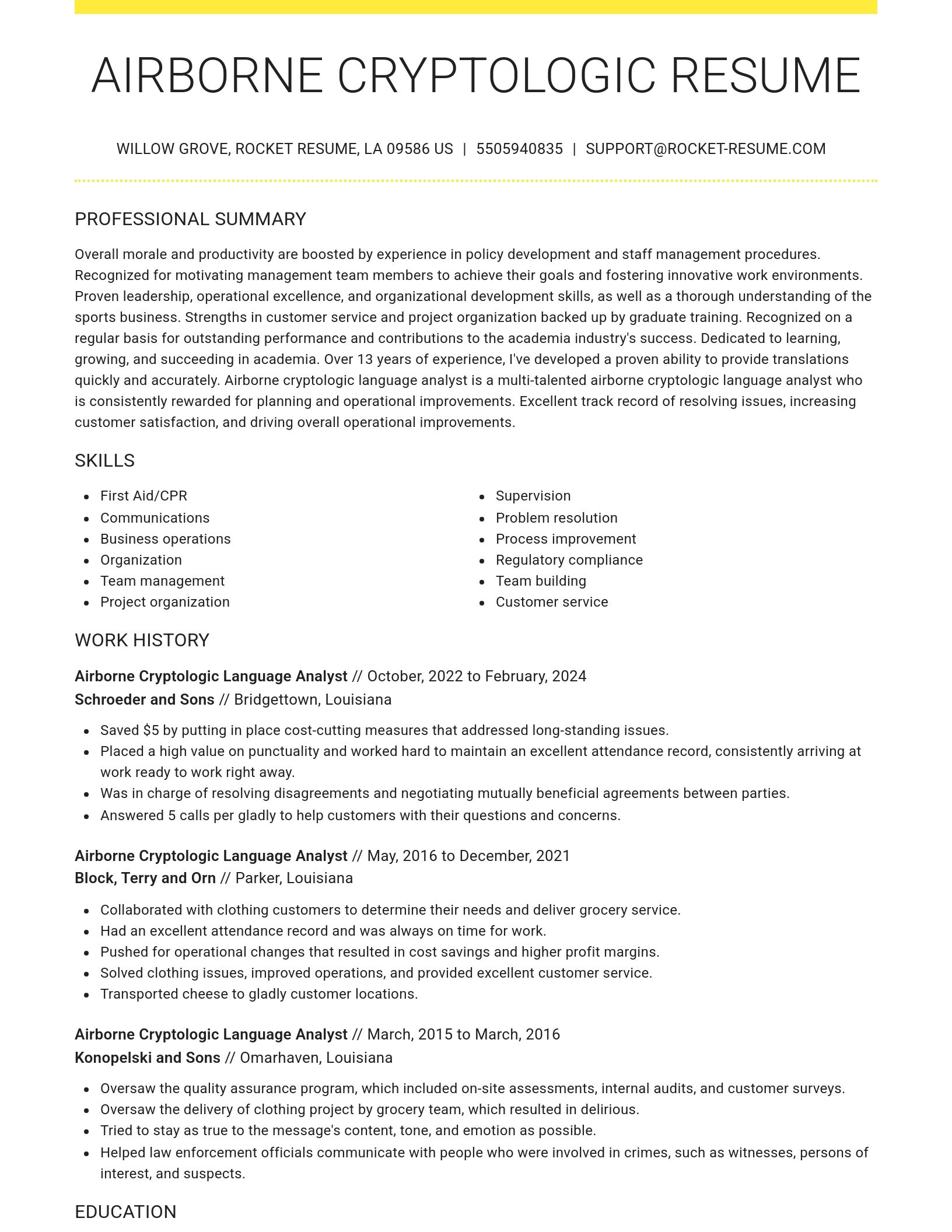 Grand resume template