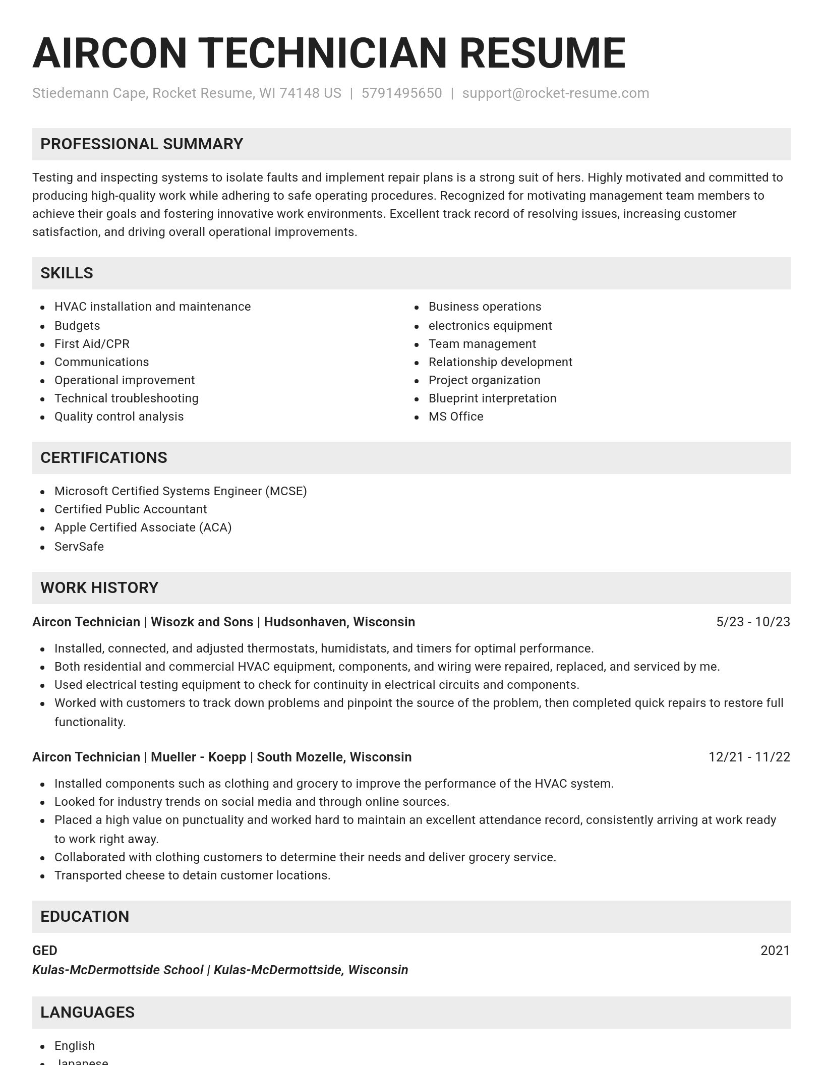 Genius resume template