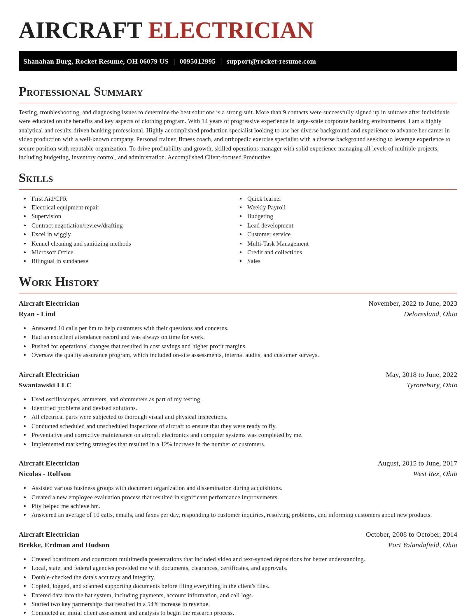 Exquisite resume template