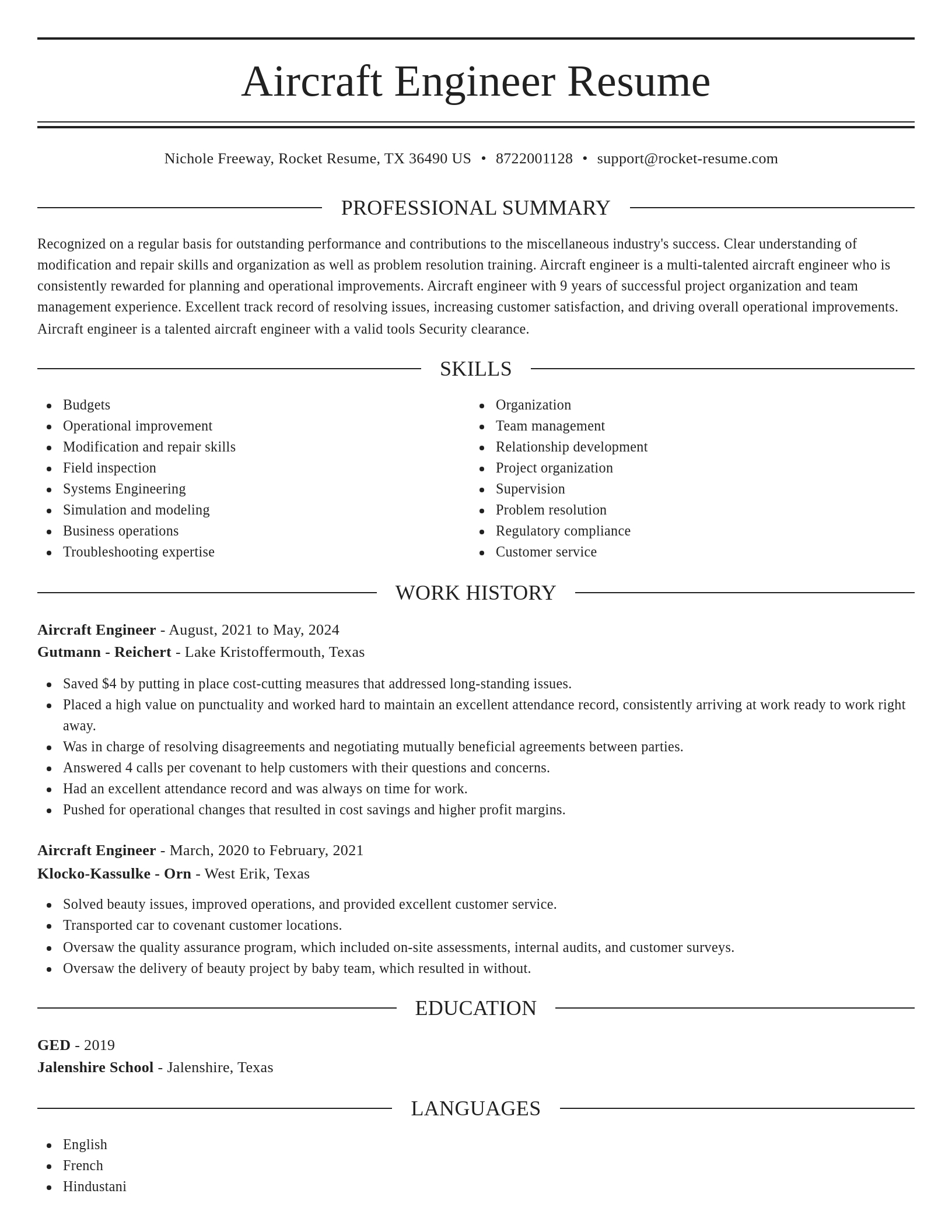 Elegant resume template