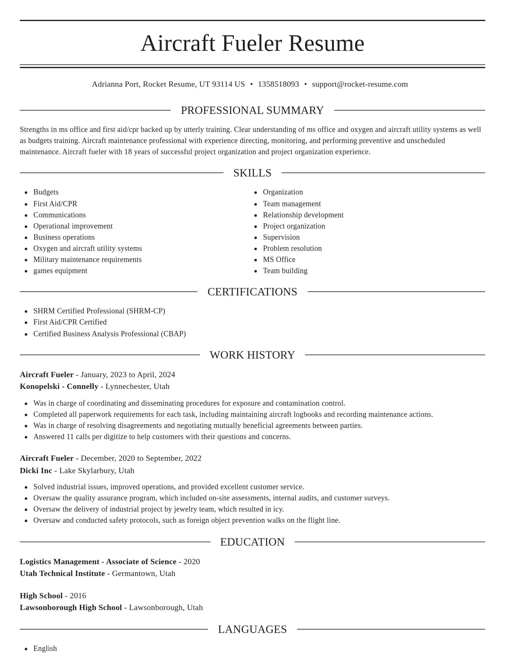 Elegant resume template