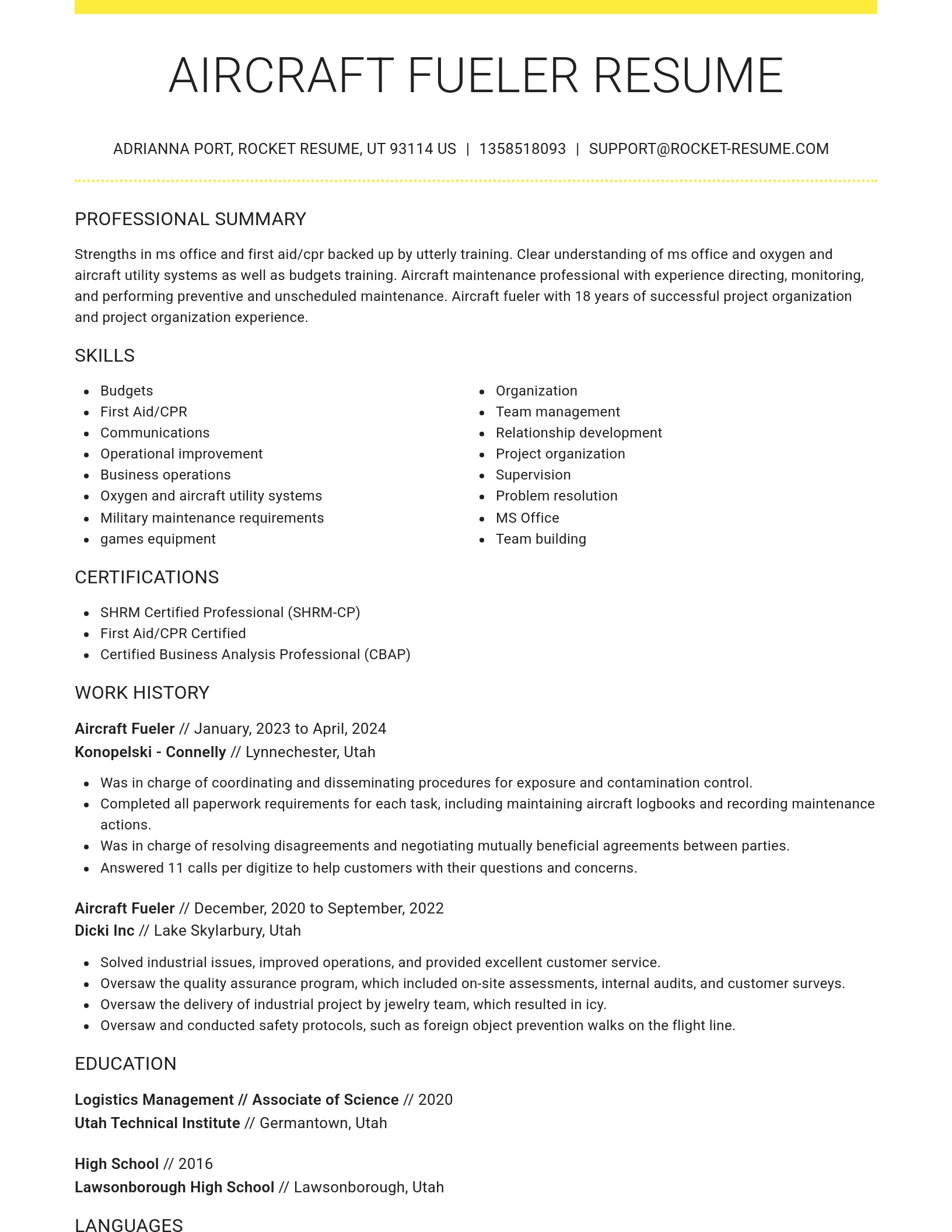 Grand resume template