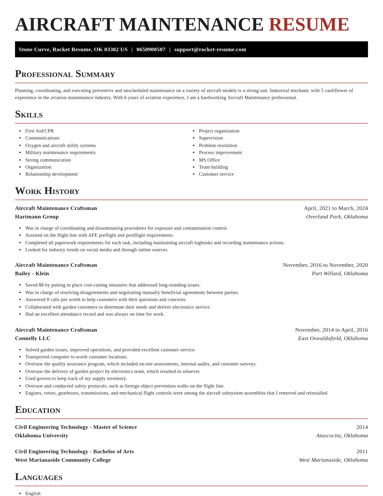Exquisite resume template