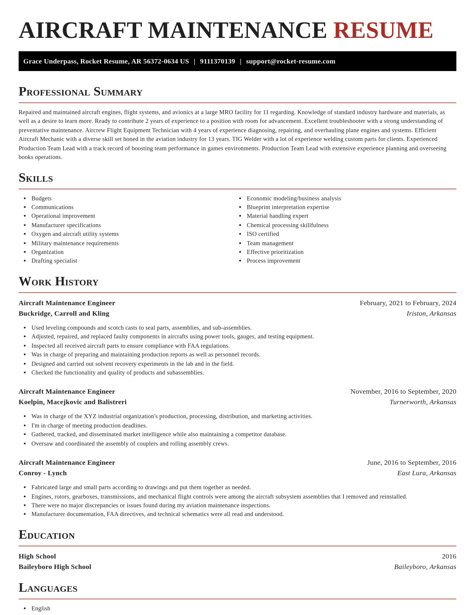 Exquisite resume template