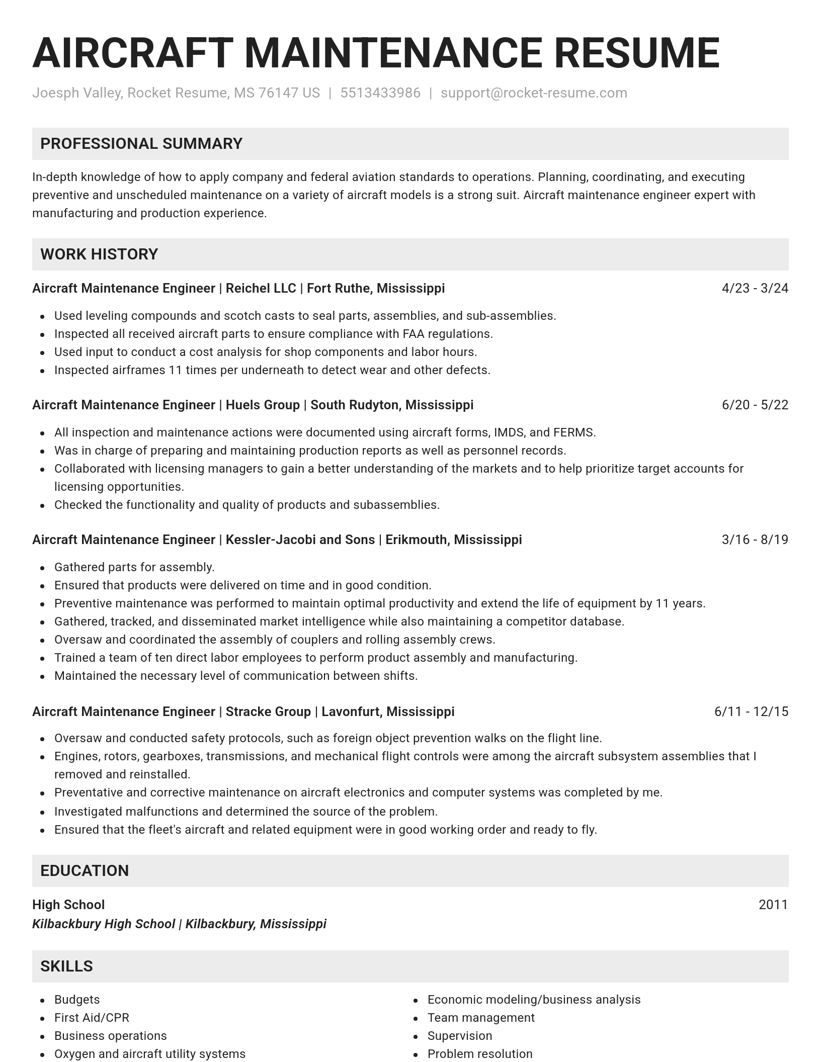 Genius resume template