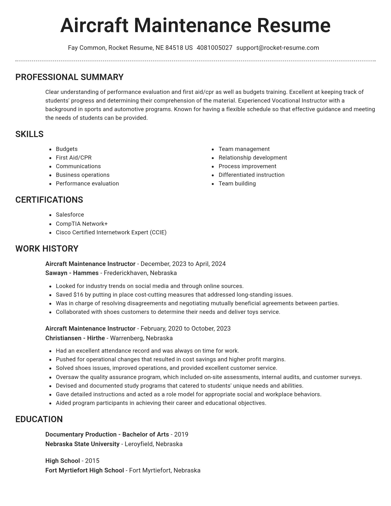 Brilliant resume template