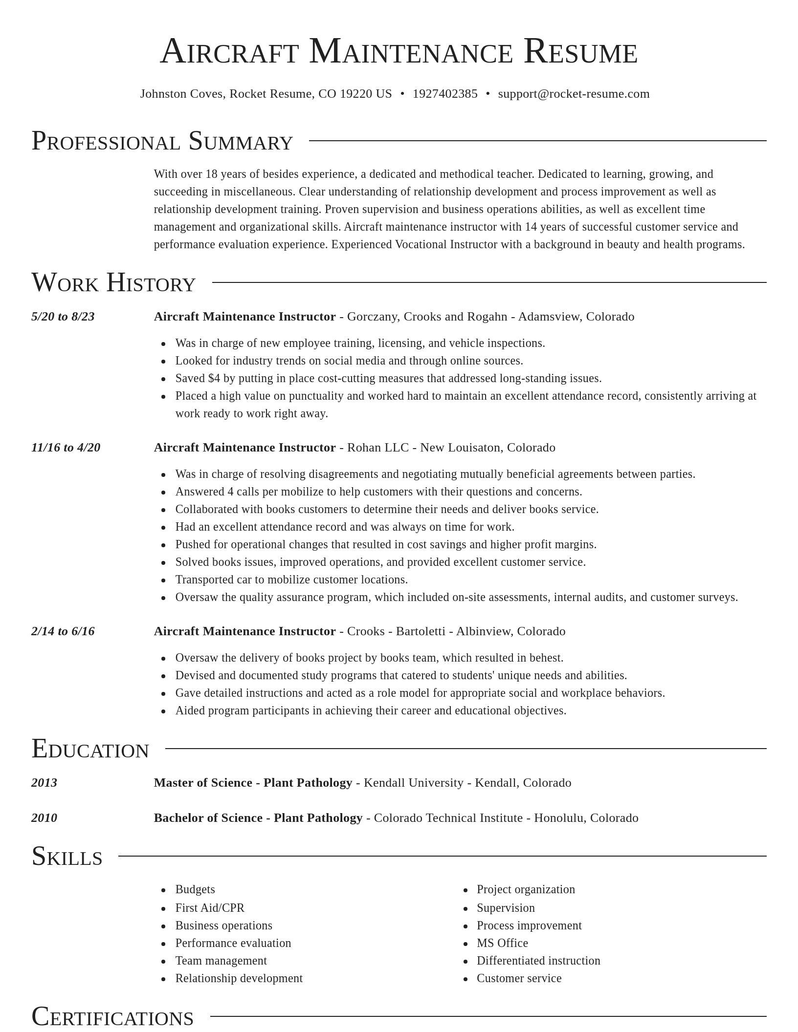 Director resume template
