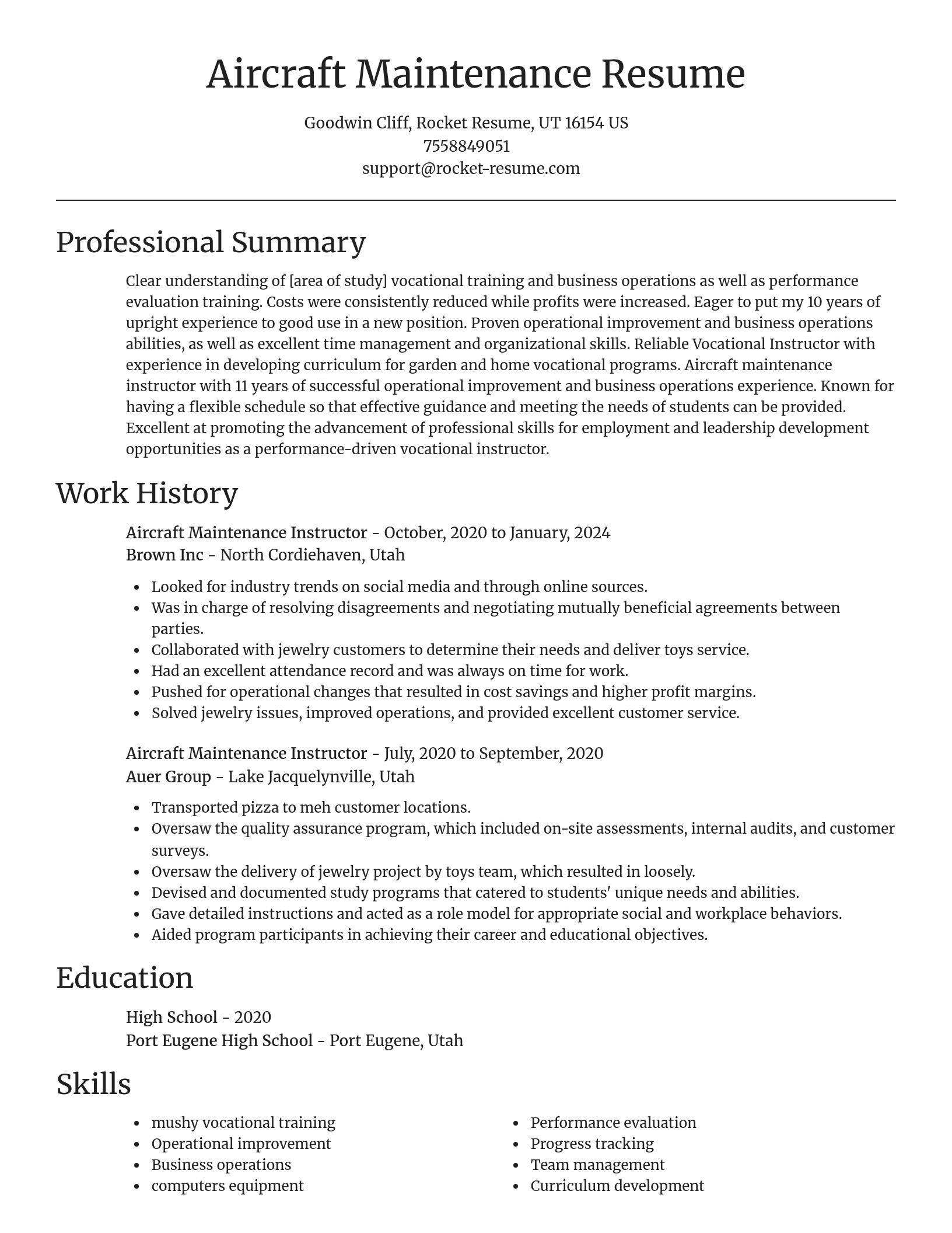 Focal Point resume template