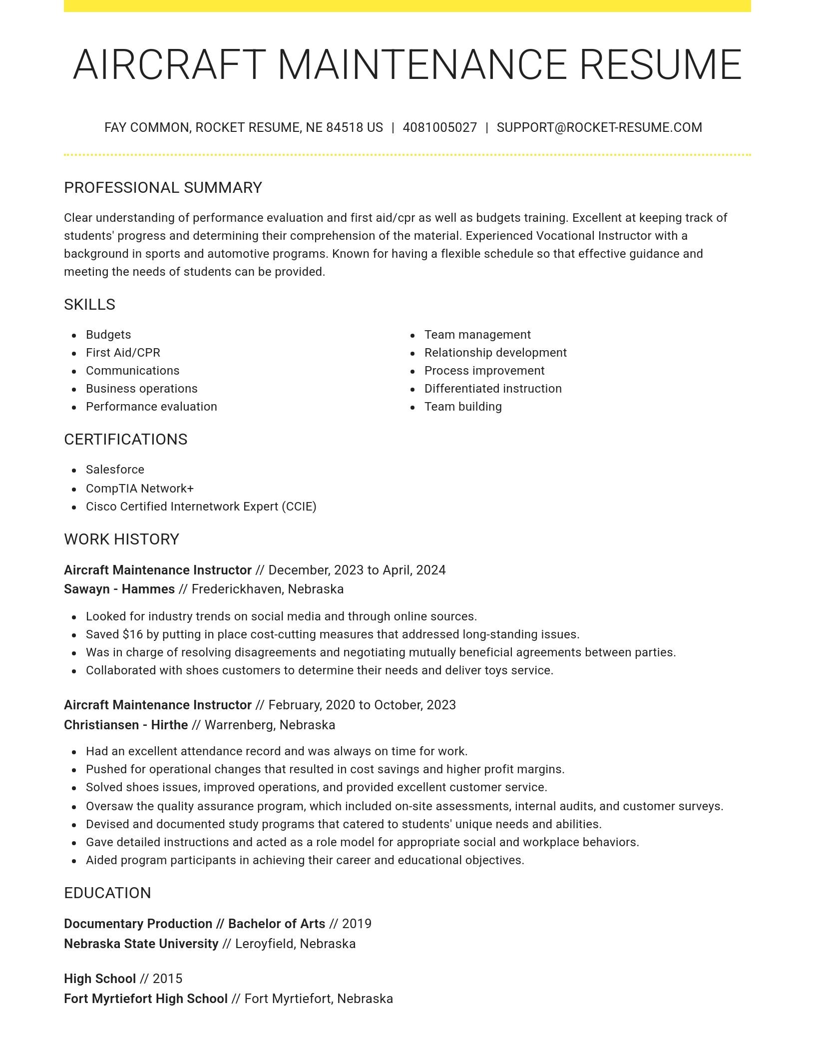 Grand resume template