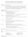 Aircraft Maintenance Mechanic resume template