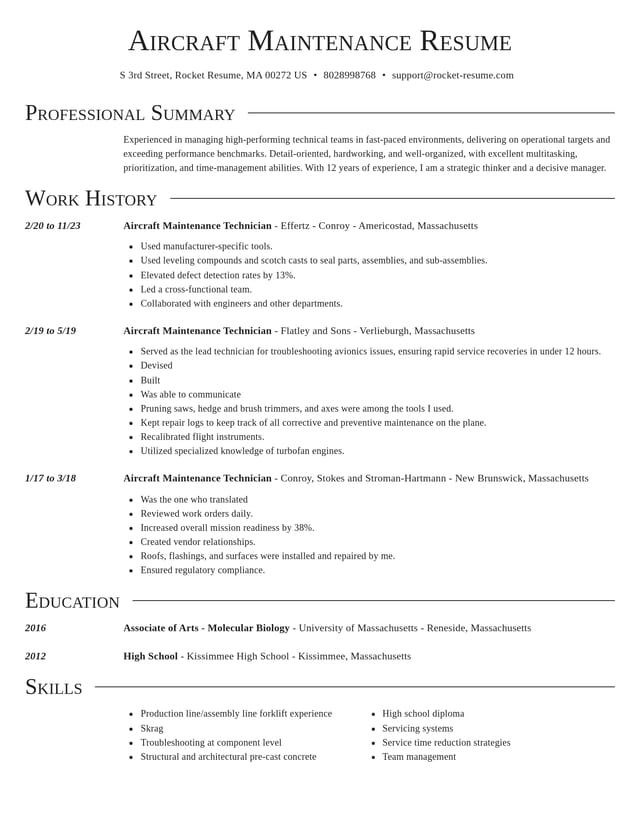 Director resume template