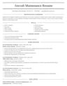 Aircraft Maintenance Technician resume template