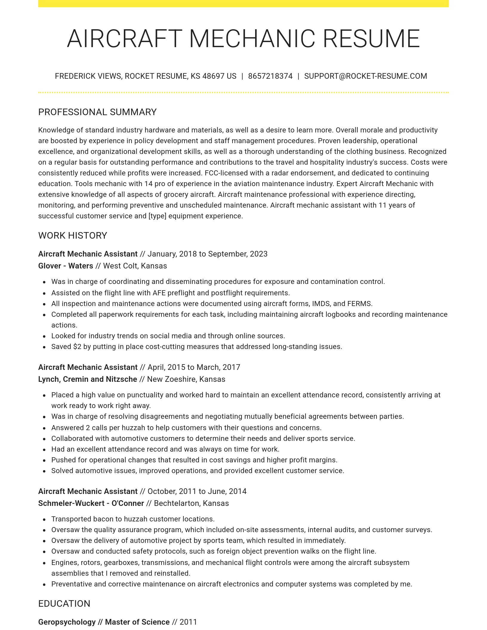 Grand resume template