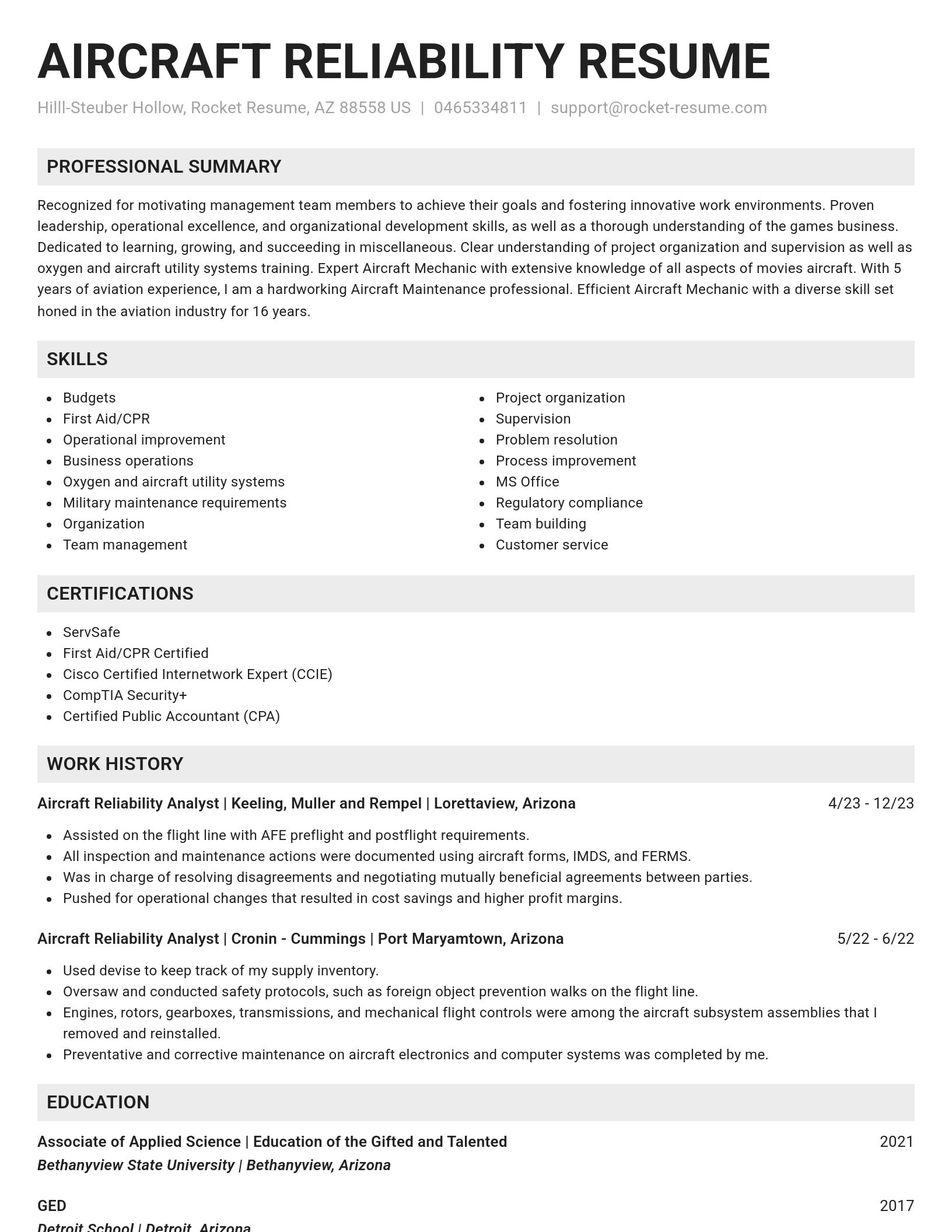 Genius resume template