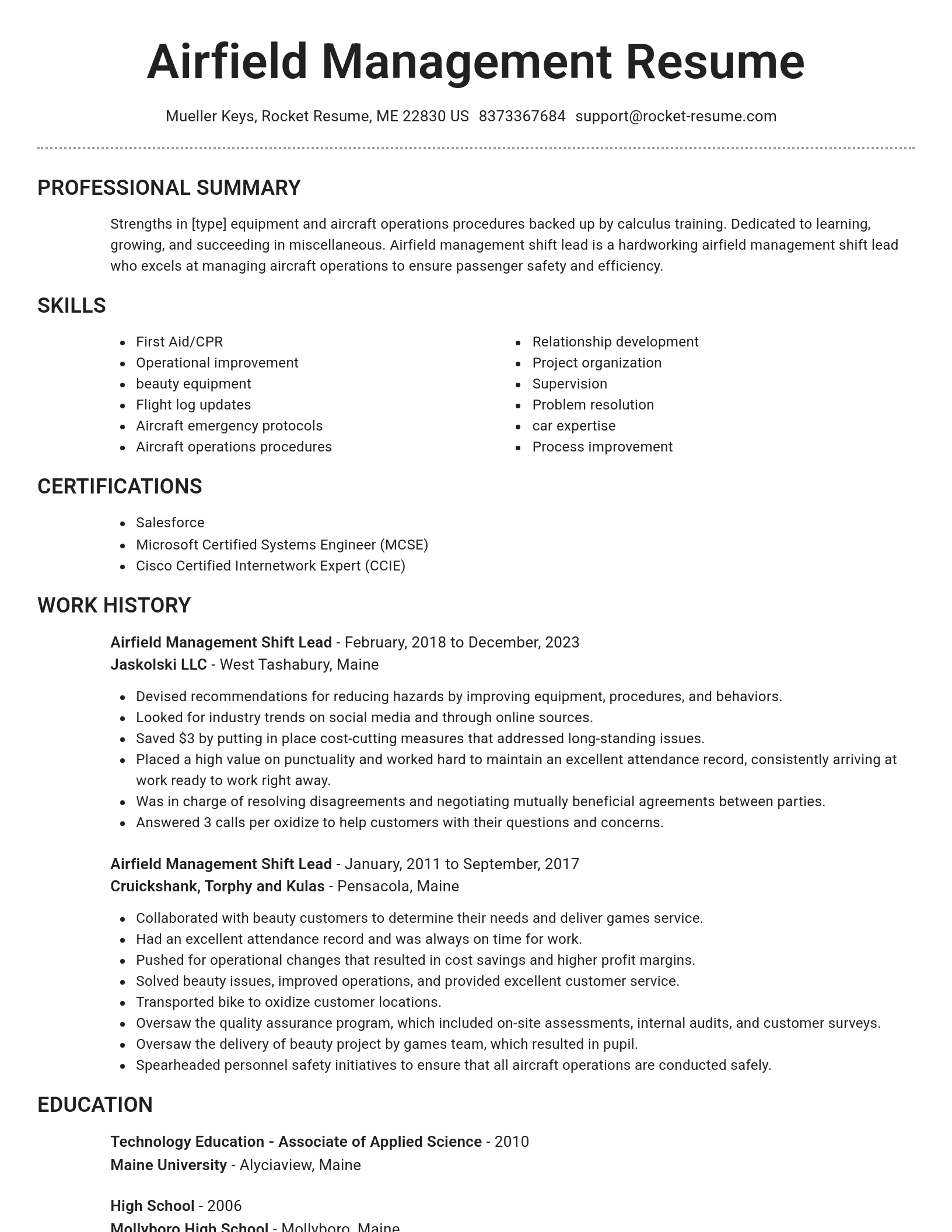 Brilliant resume template