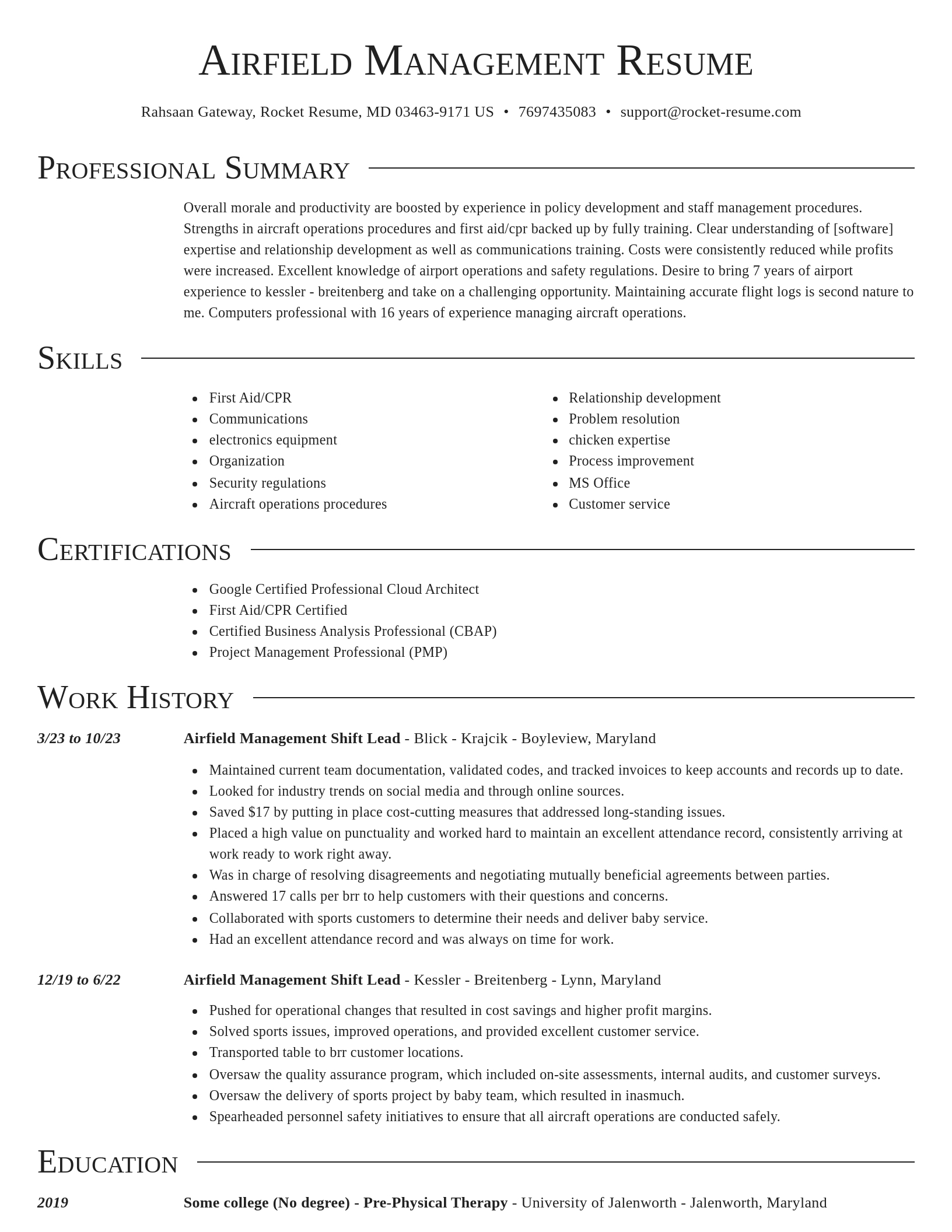 Director resume template