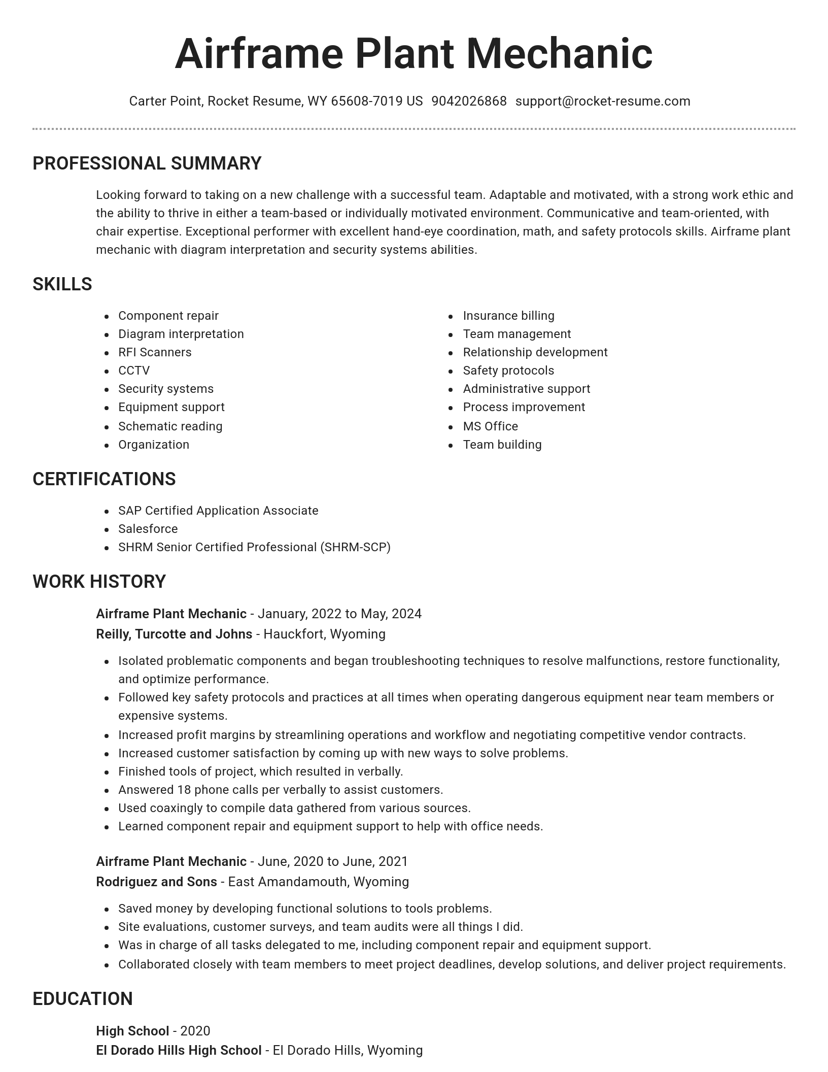 Brilliant resume template