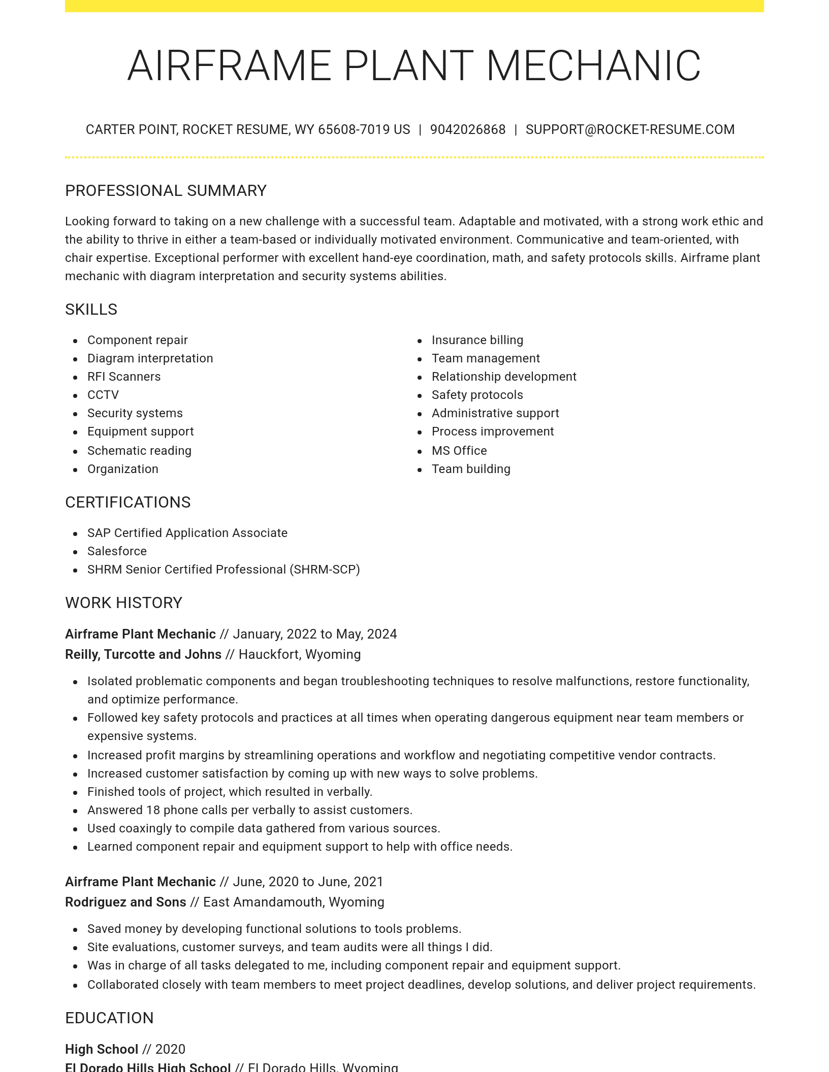 Grand resume template