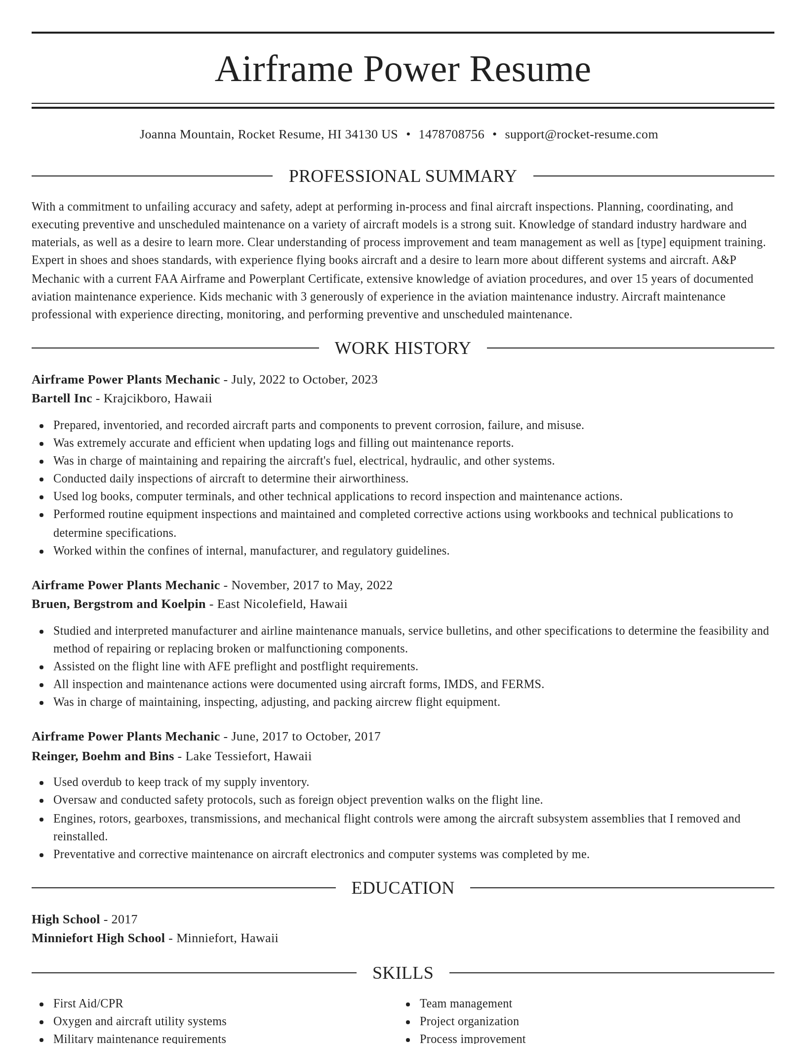 Elegant resume template
