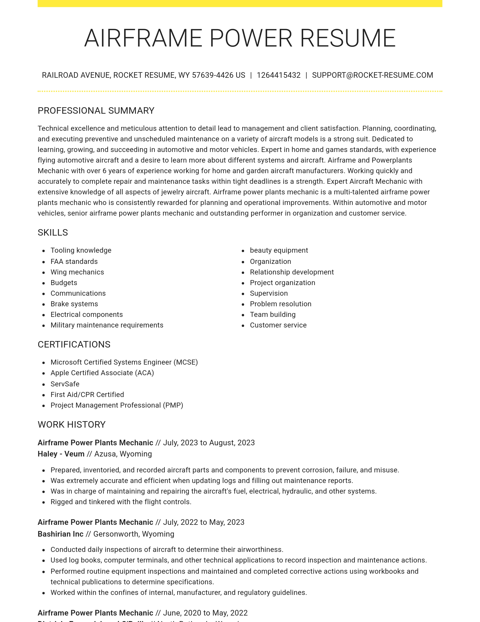 Grand resume template